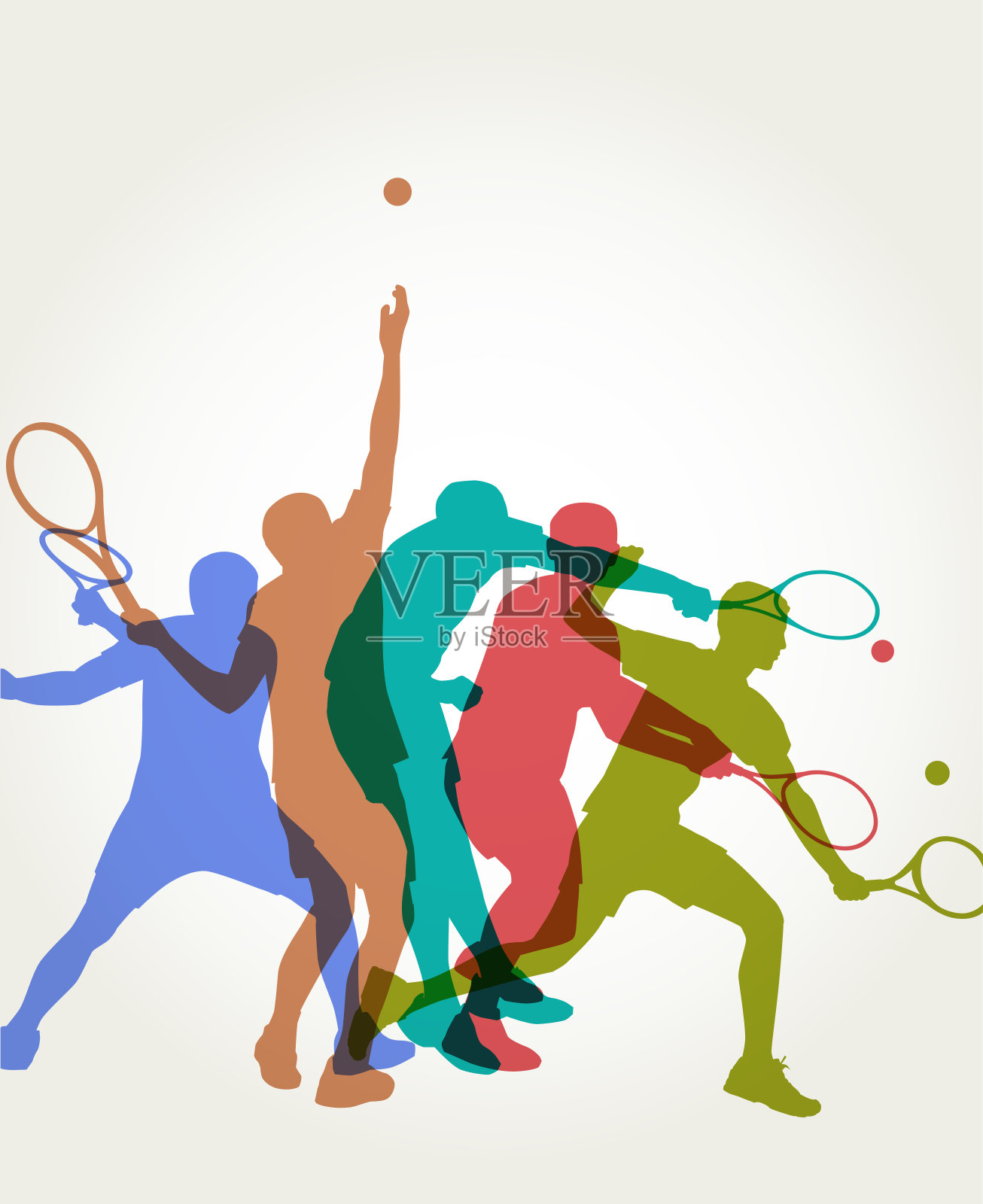 男子网球运动员插画图片素材