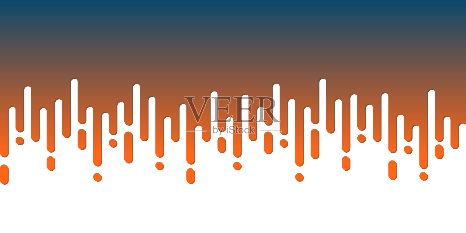 摘要圆角线-半色调过渡-橙色无缝背景插画图片素材