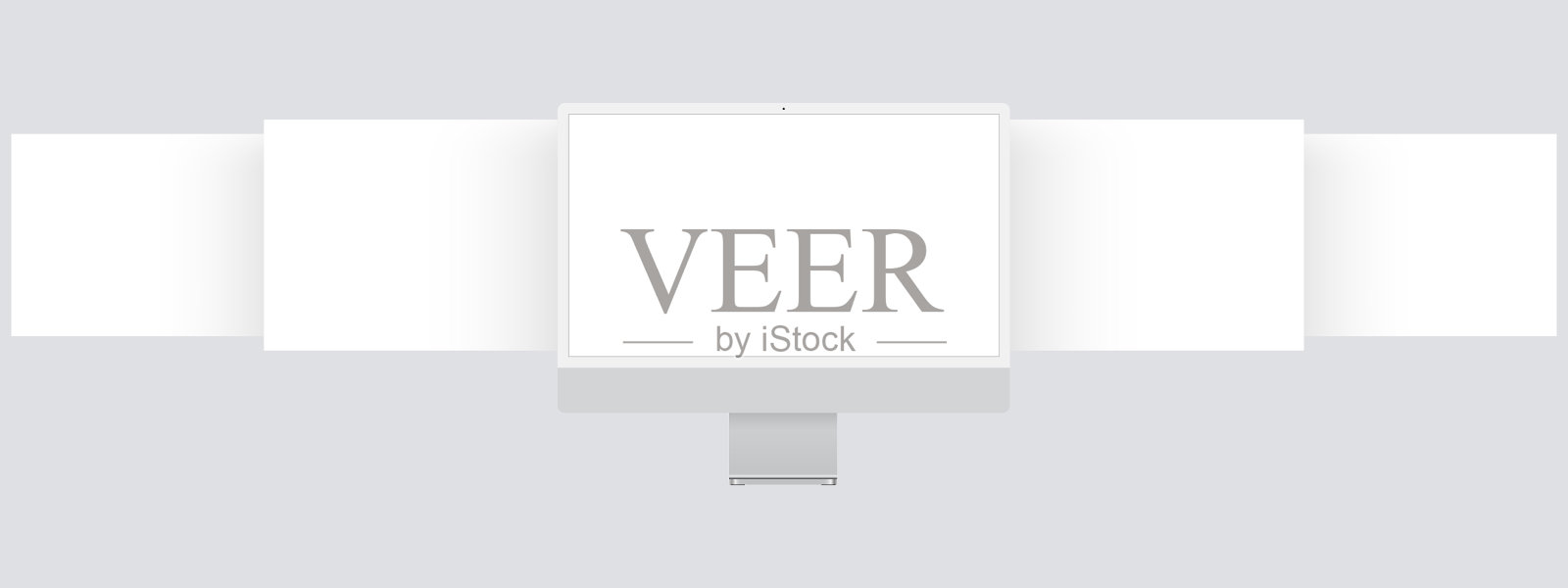 空白网页的计算机显示器模型设计模板素材