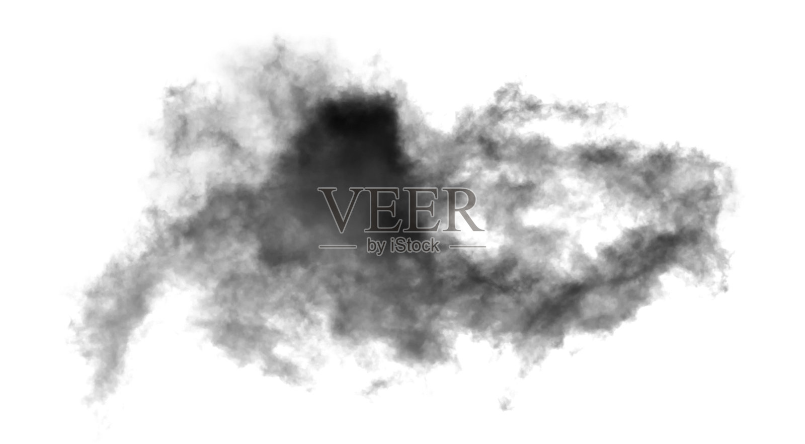 白云孤立在白色的背景，烟雾纹理，刷效果照片摄影图片