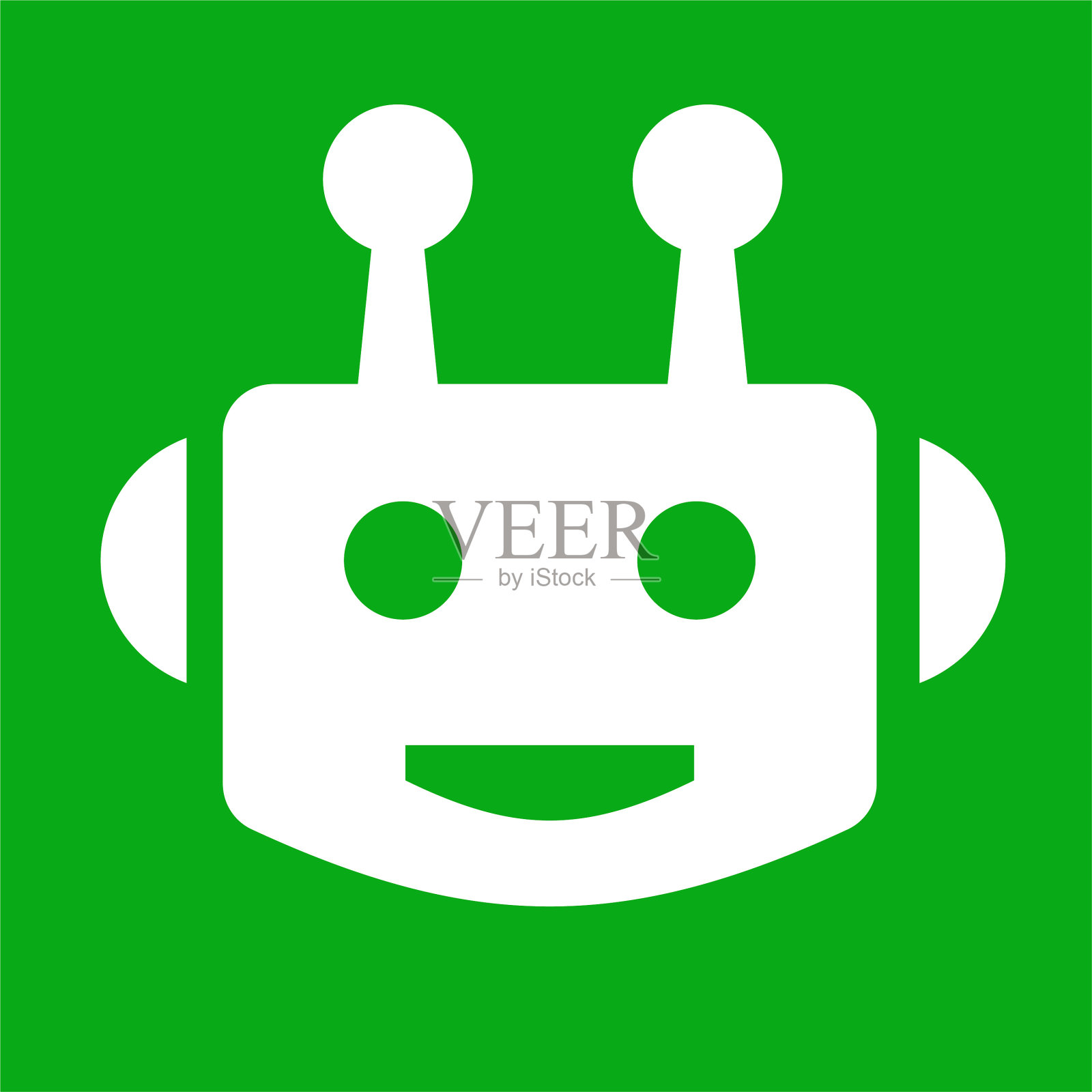 机器人的头图标插画图片素材