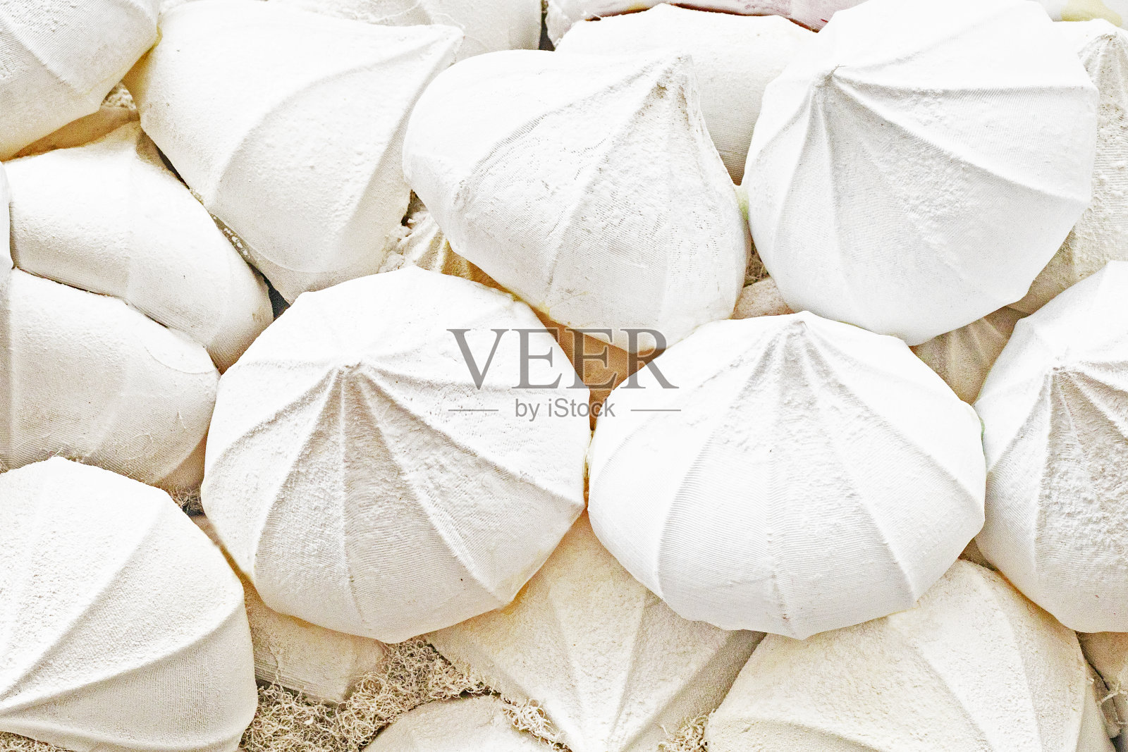 抽象背景白色开胃香草棉花糖。节日装饰。糖果照片摄影图片