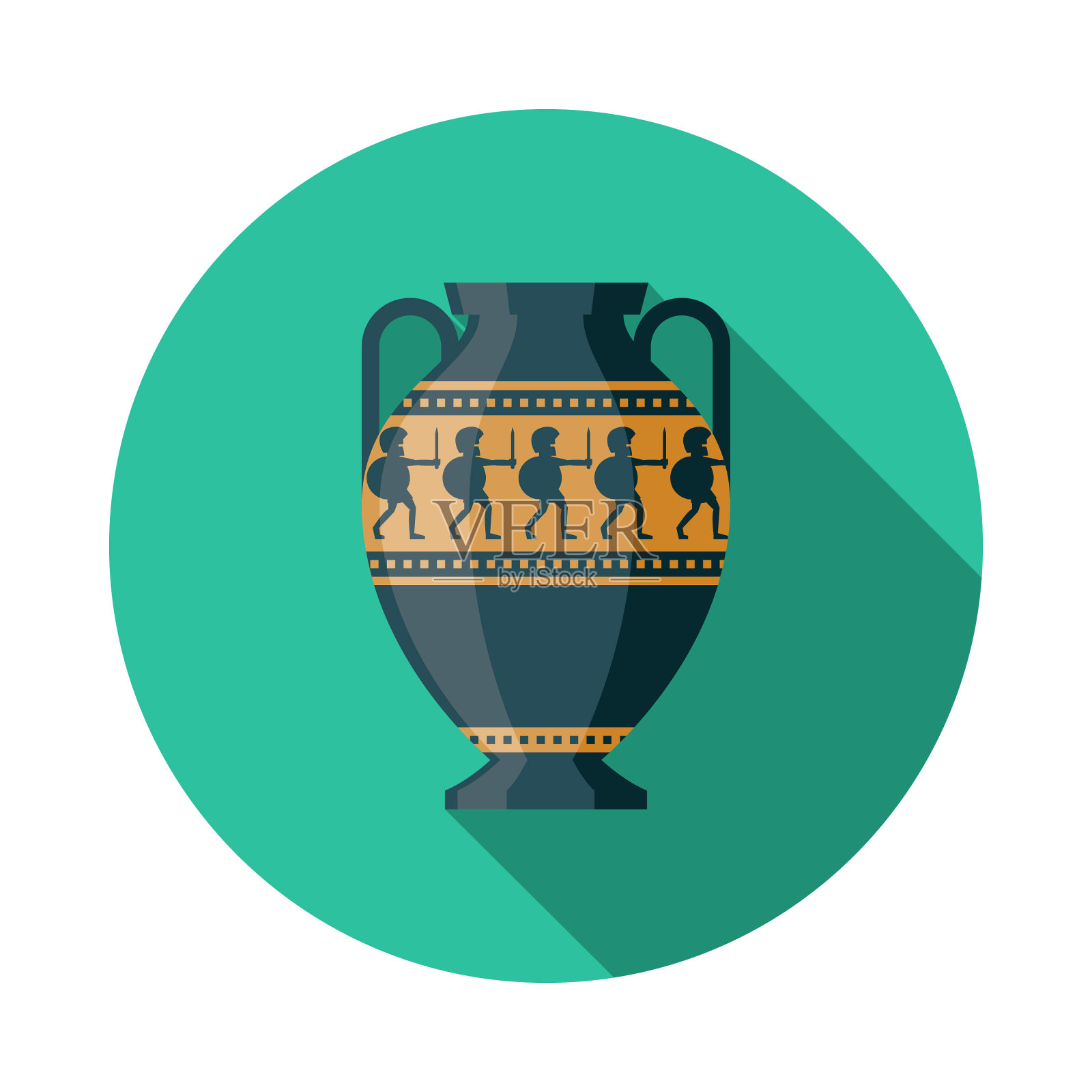 古董花瓶博物馆偶像插画图片素材