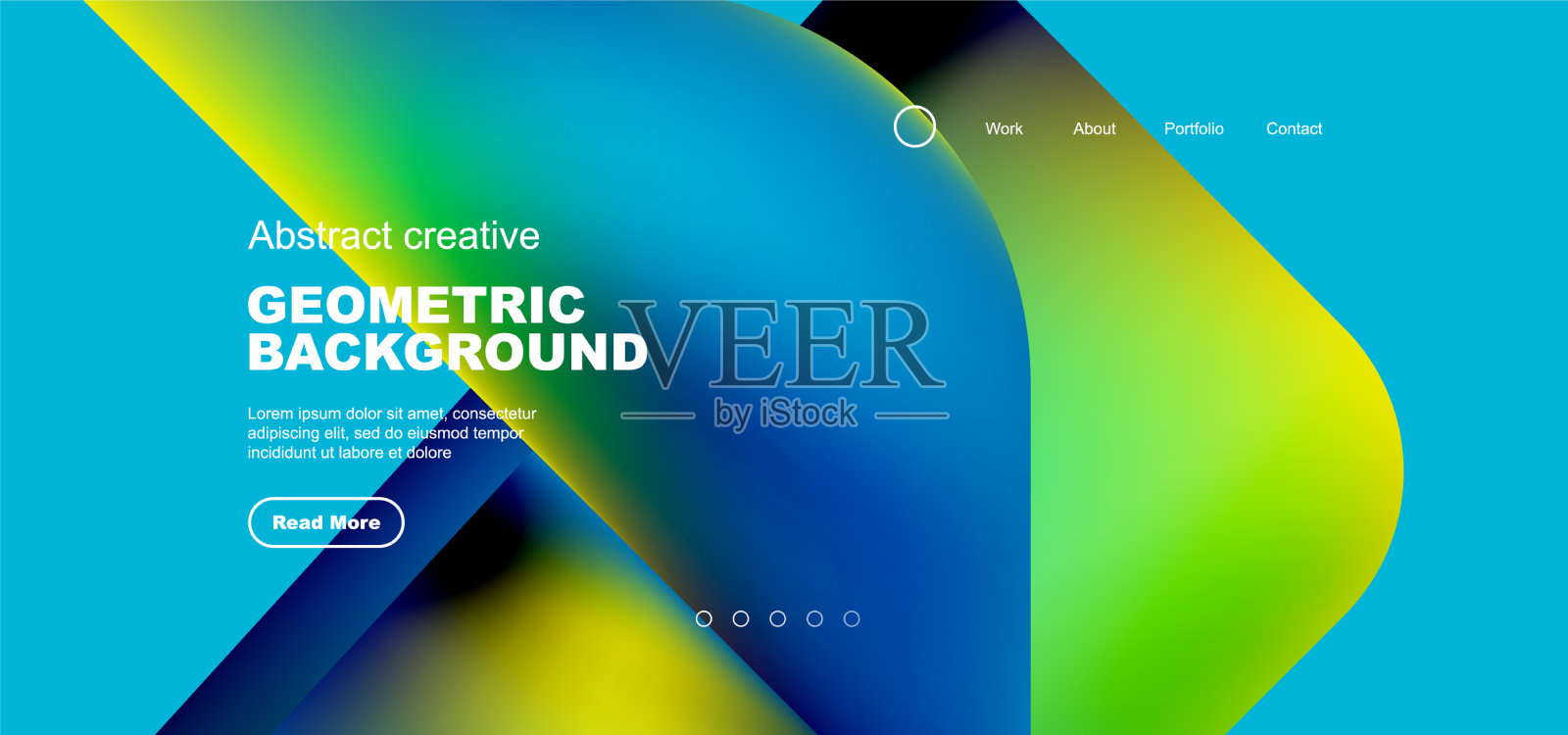 几何着陆页背景流体颜色插画图片素材