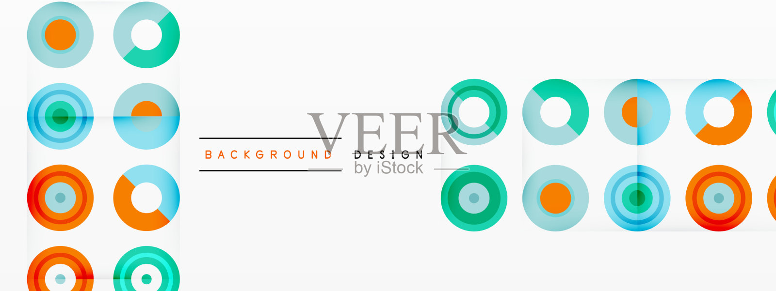 引人注目的彩色圆圈的背景插画图片素材