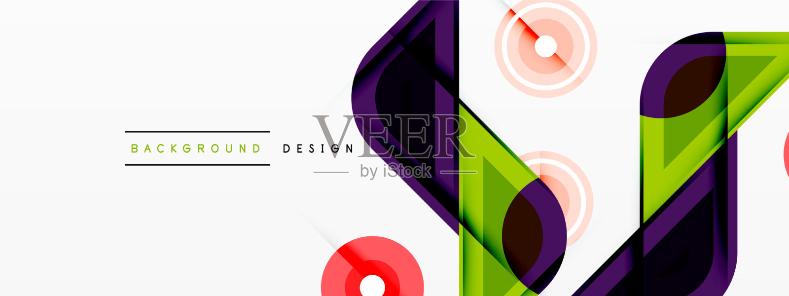 彩色三角形和圆形抽象的背景插画图片素材