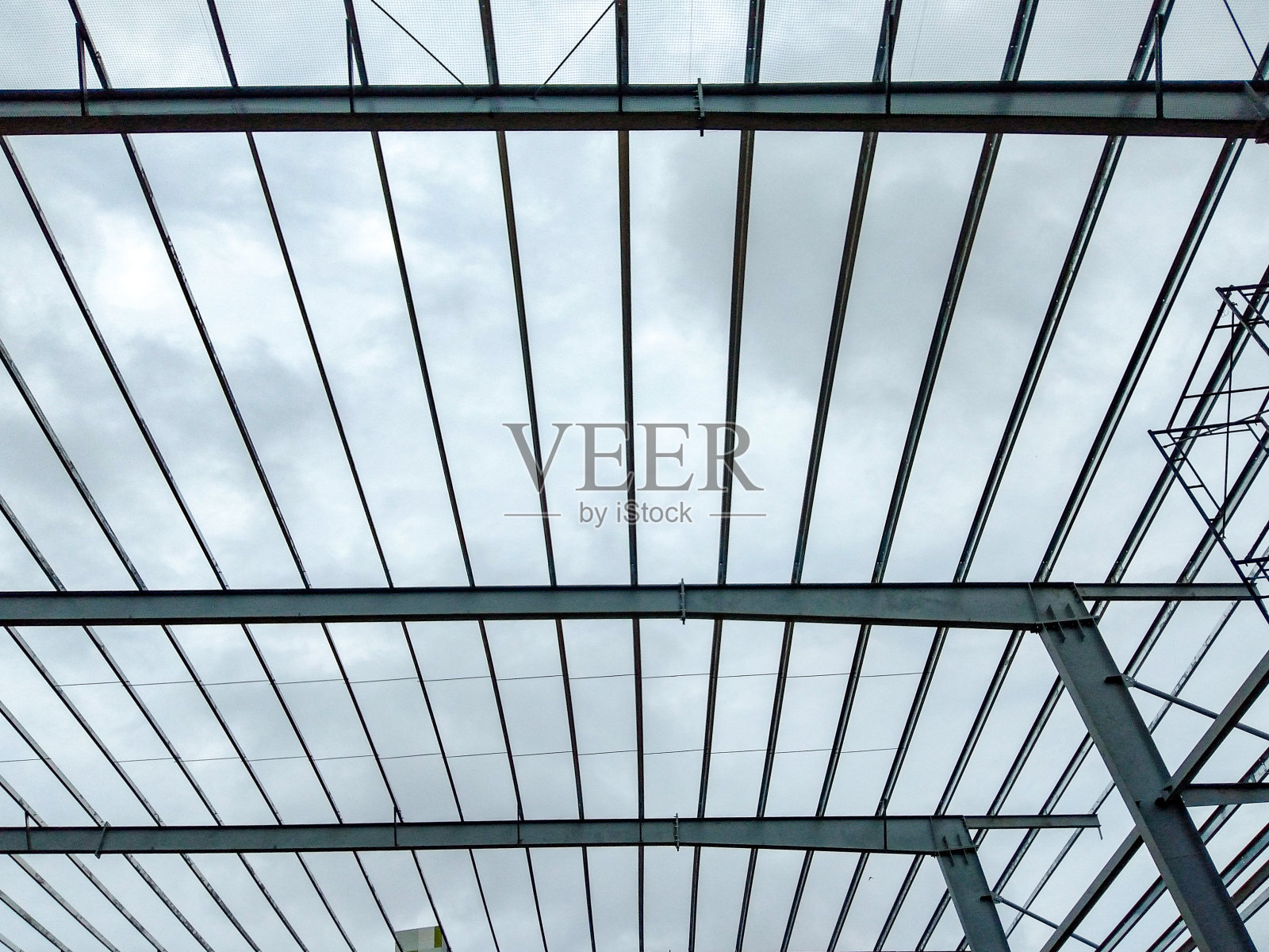 工厂屋盖钢结构建筑行业、建筑、教材照片摄影图片