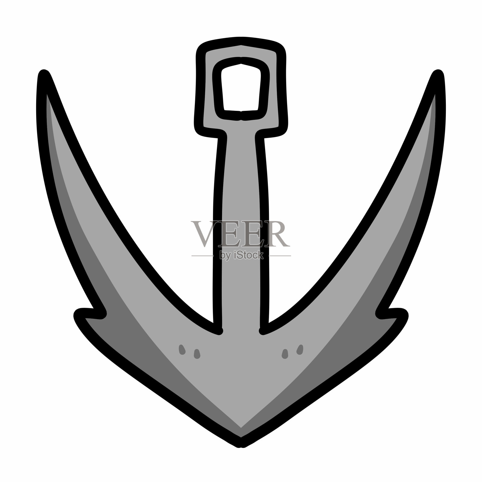 锚的卡通插画图片素材