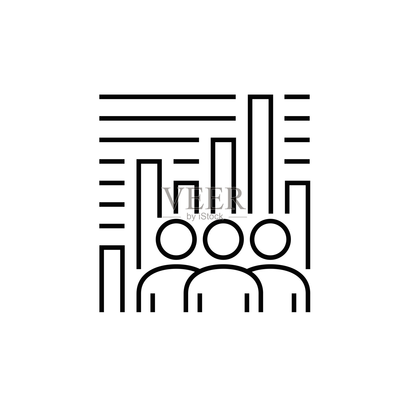 职员效率线图标插画图片素材