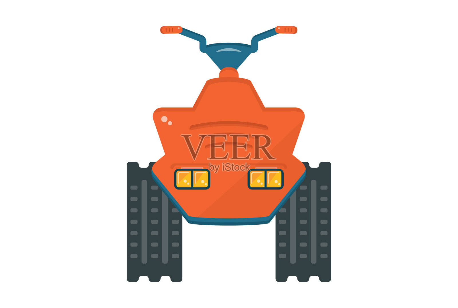 四轮自行车插图彩色图标详细交通符号车辆形状标志艺术品插画图片素材