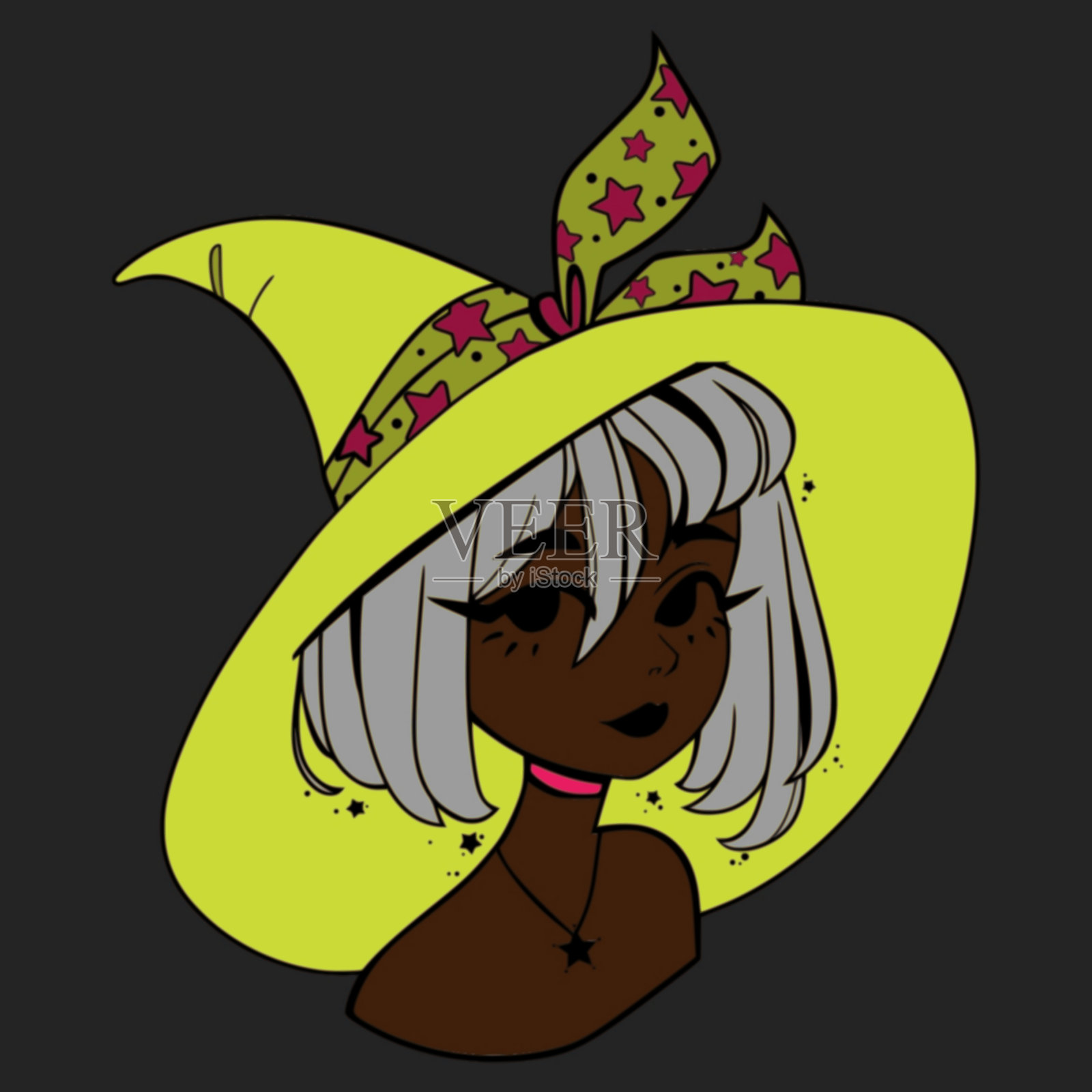 一个女巫的插图女性的人插画图片素材