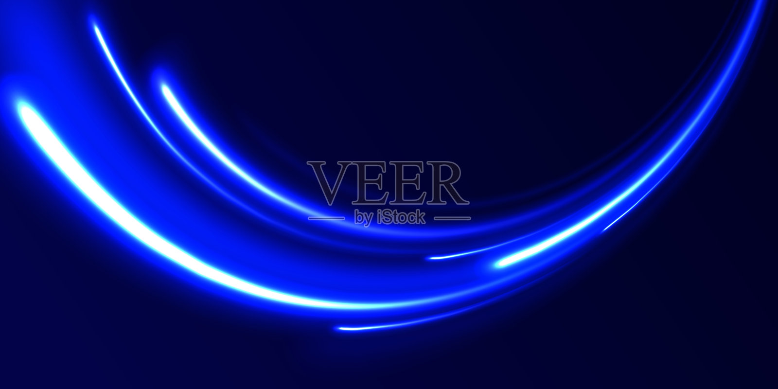 4 _blue_neon线插画图片素材