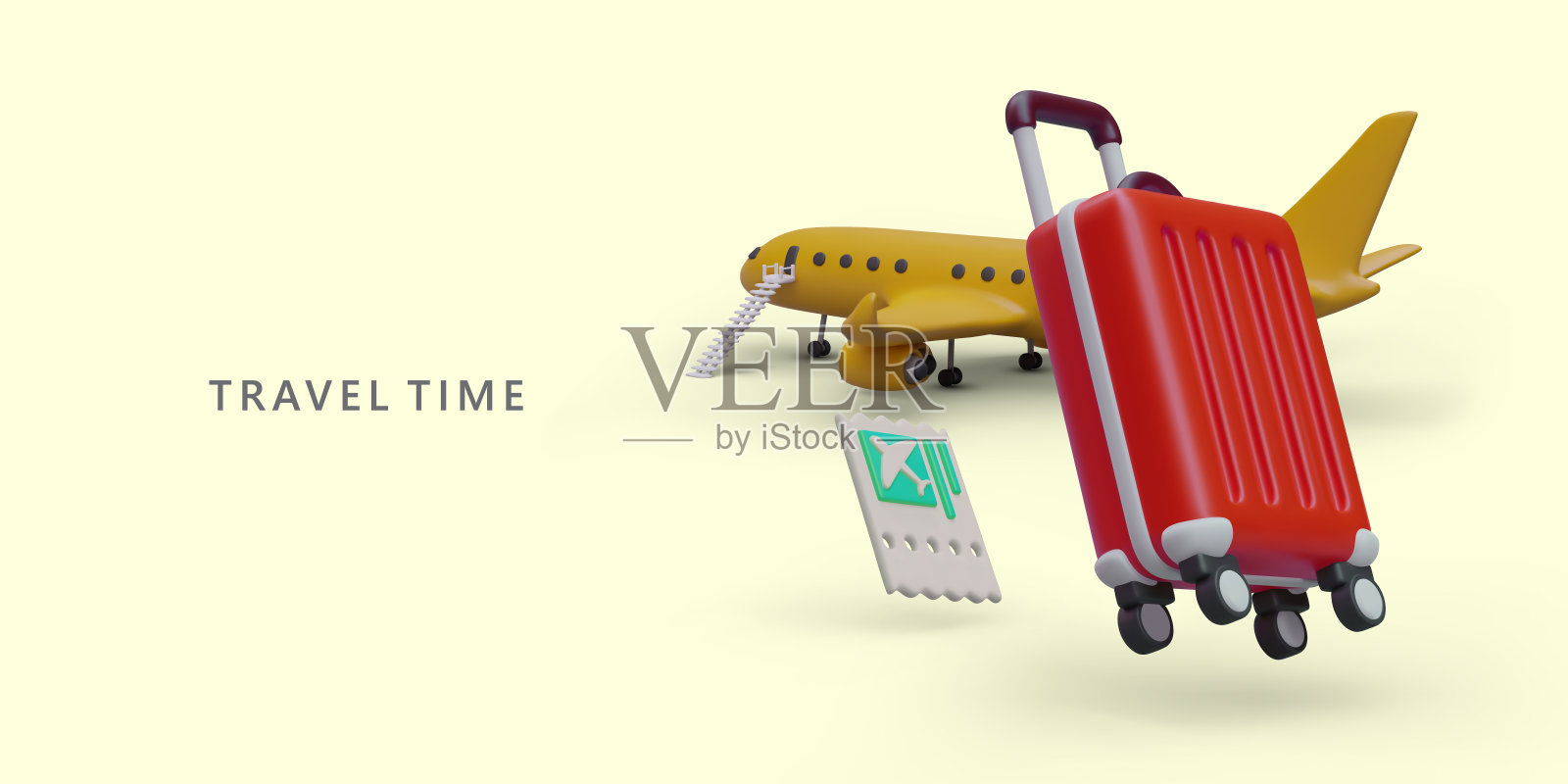 乘飞机环游世界。带行李订机票服务插画图片素材