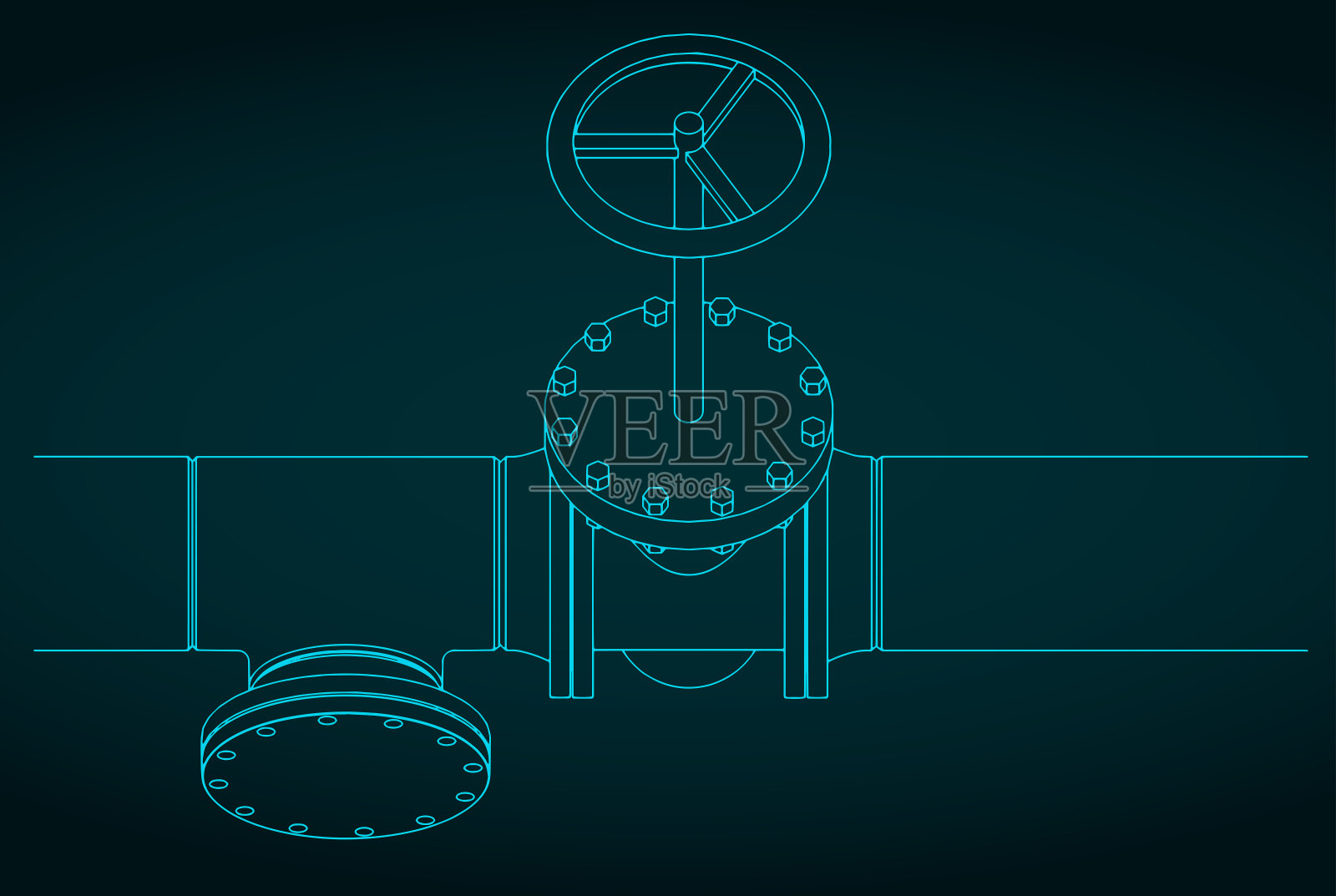 管道和阀门插画图片素材