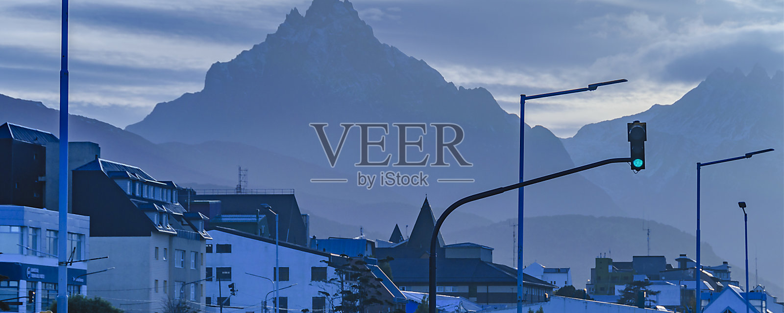 乌斯怀亚城市街景，阿根廷照片摄影图片