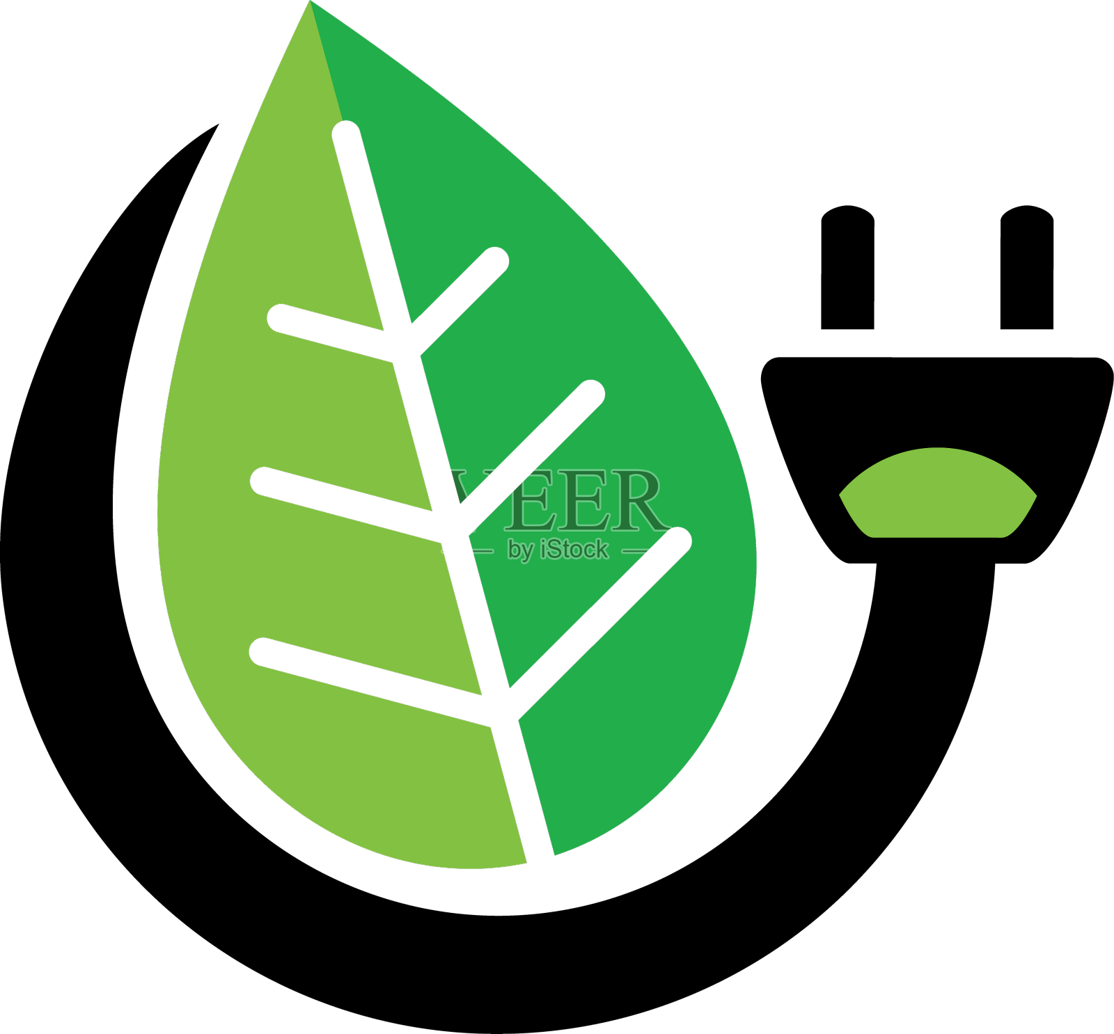 绿色动力标志模板设计徽标图标素材