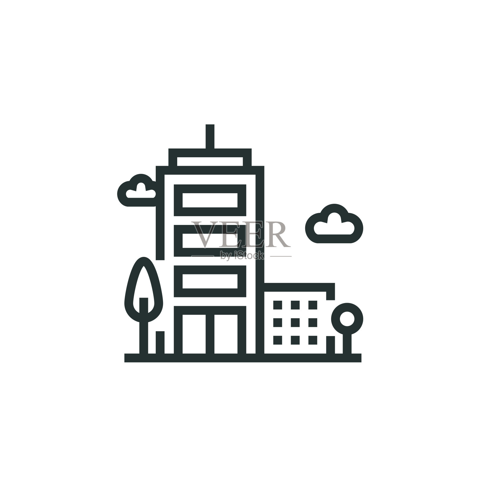 酒店行图标插画图片素材