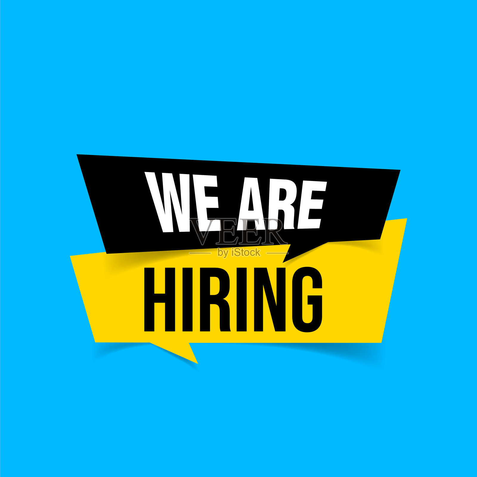 我们正在招聘语音泡沫符号矢量股票插图插画图片素材