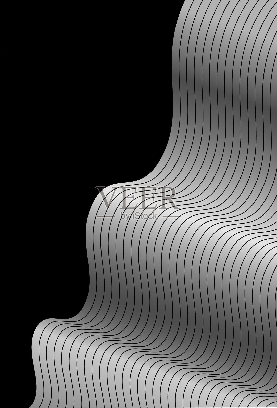 波，矢量，色带，3D，背景插画图片素材