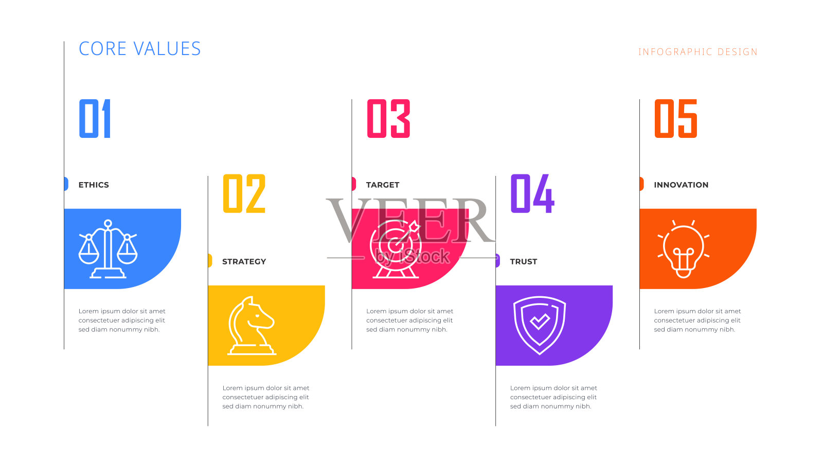 核心信息图模板插画图片素材