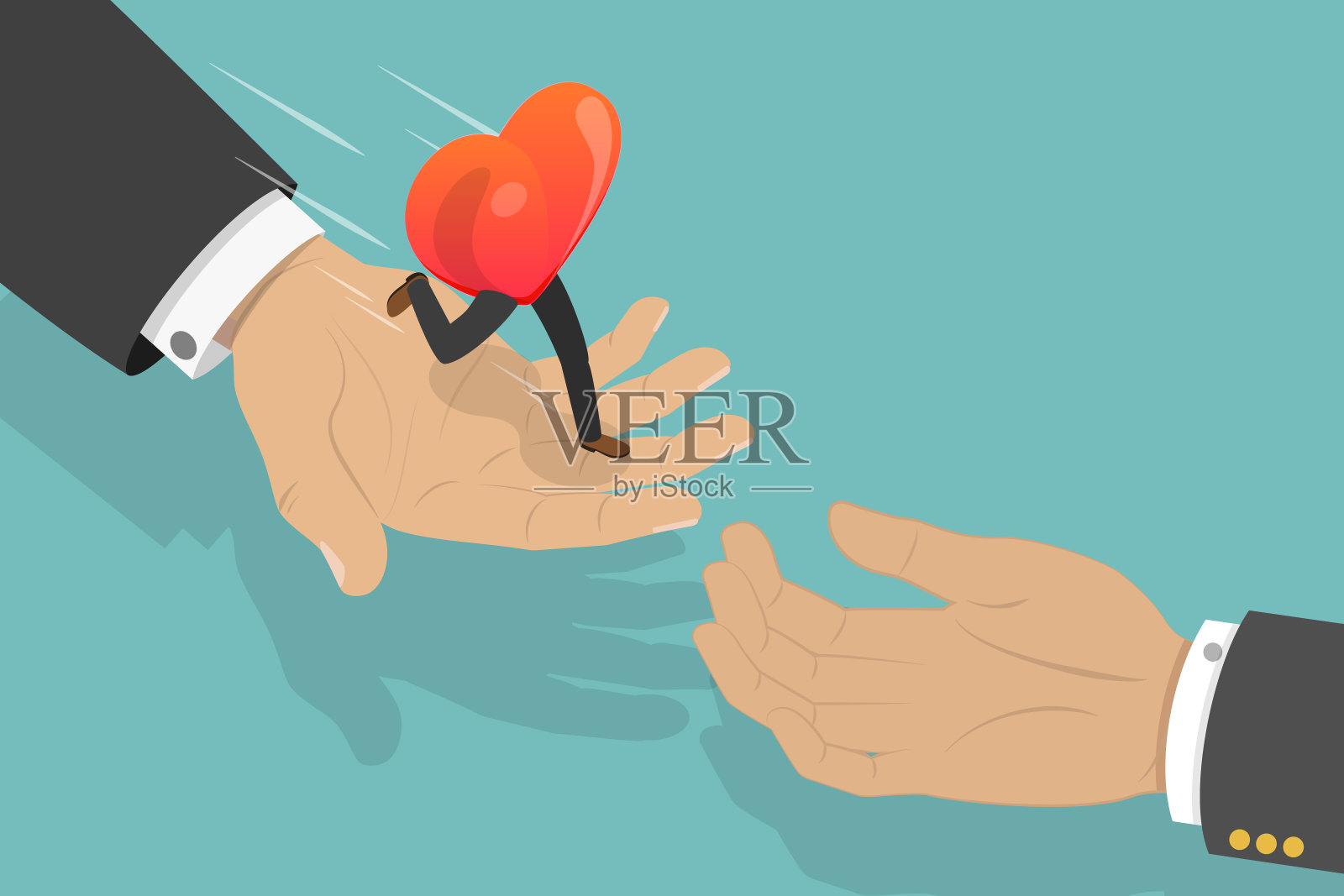 慈善和捐赠的三维等距平面矢量概念插图插画图片素材