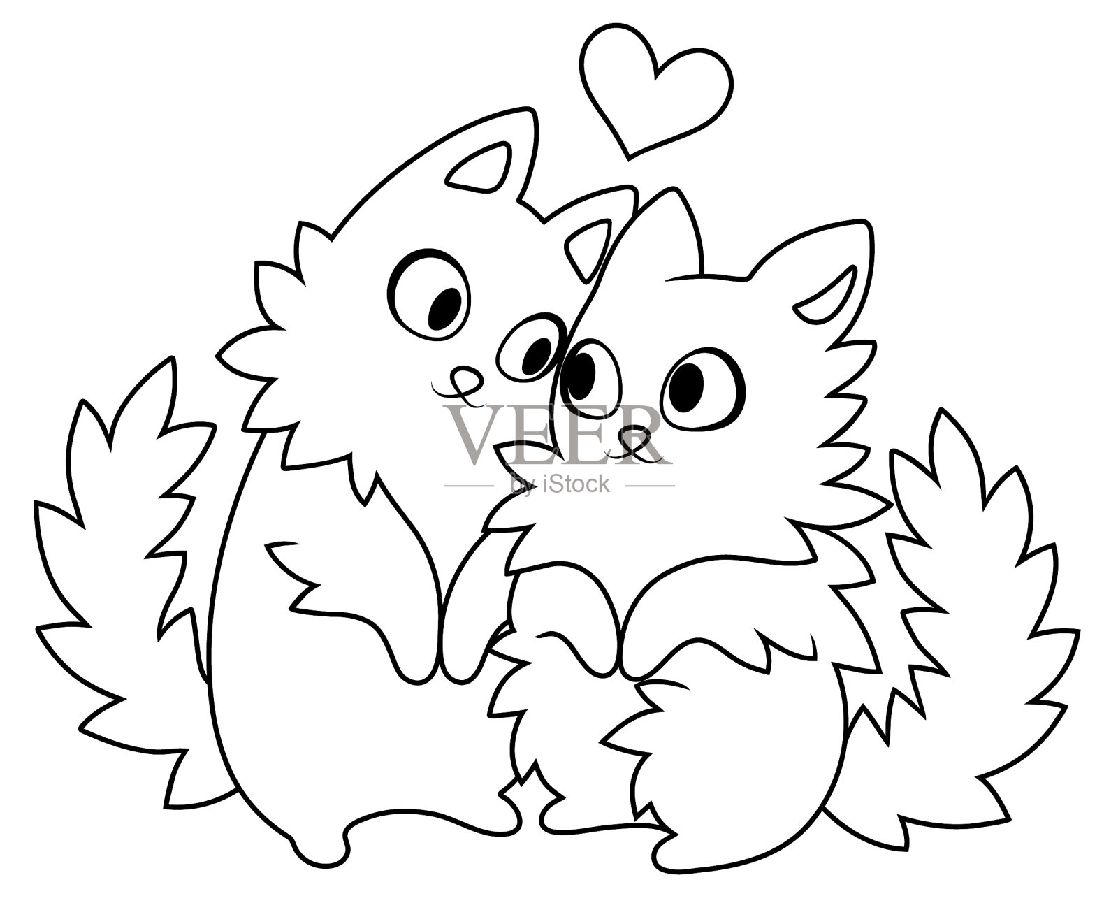 可爱的猫插画图片素材