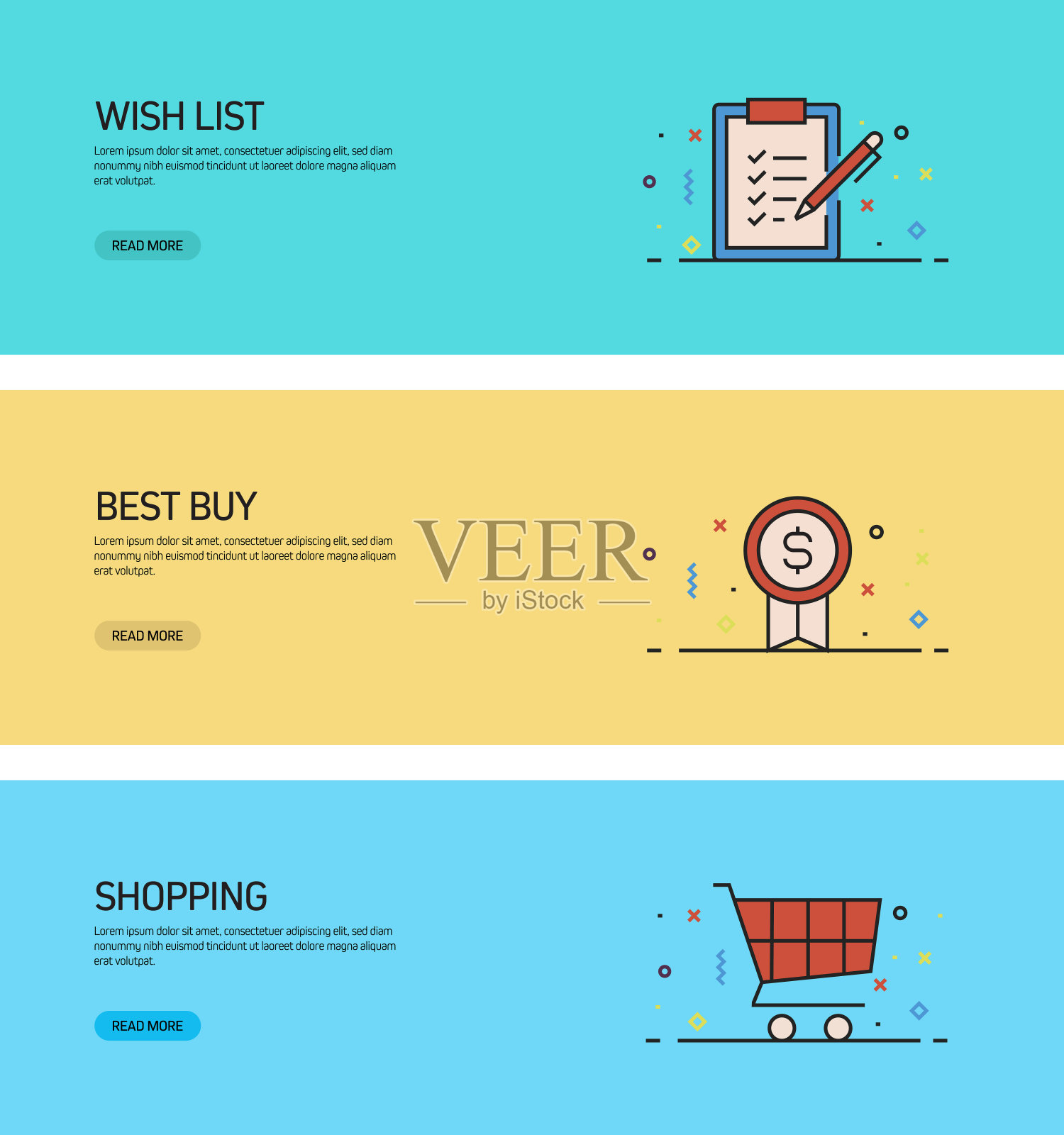 电子商务，网上购物，数字营销相关的现代线条风格插图插画图片素材