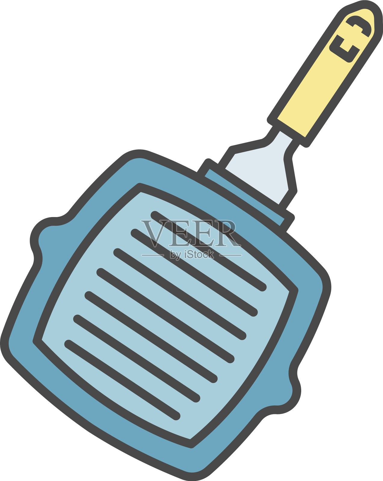 烧烤烤架图标颜色轮廓插画图片素材