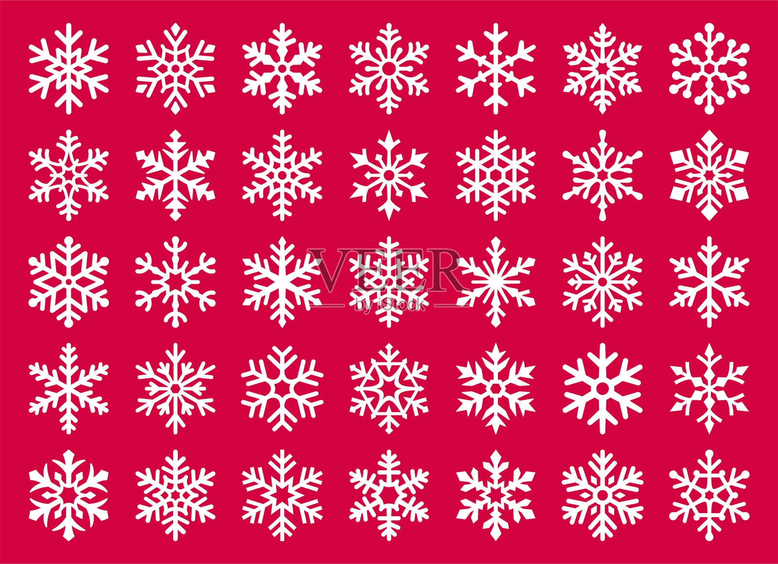 雪花插画图片素材