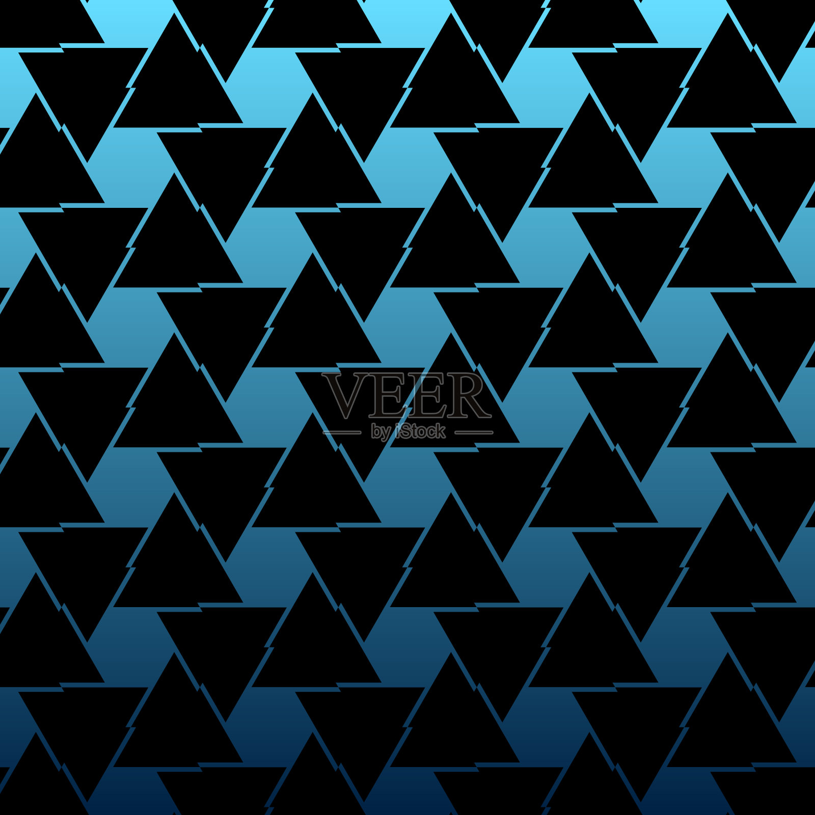 抽象三角形图案上的蓝色插画图片素材