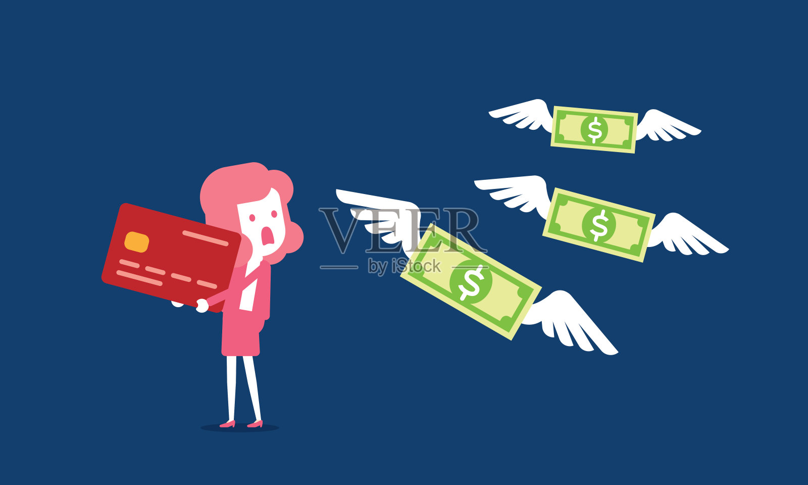 债务插画图片素材