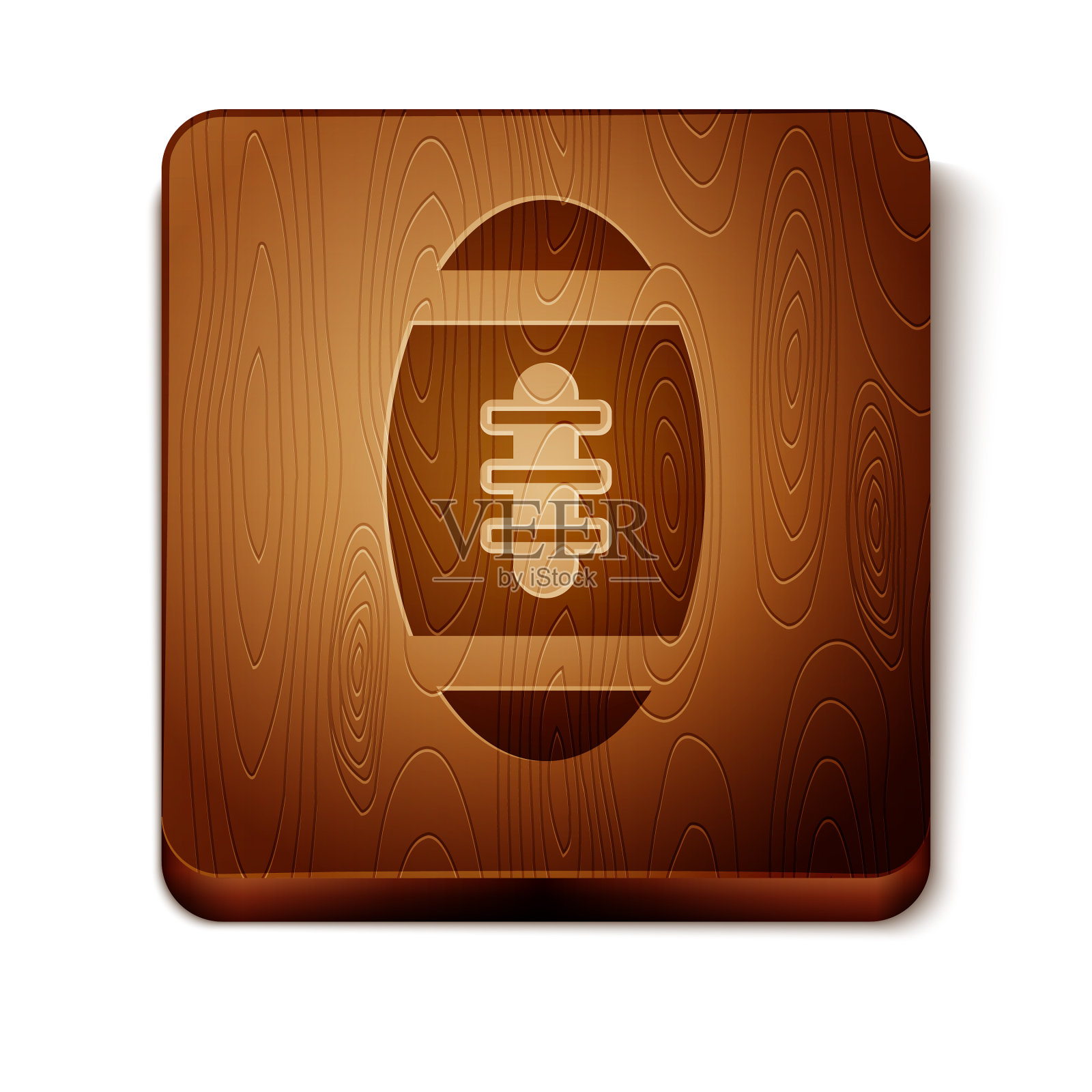 棕色美国足球图标孤立图标素材