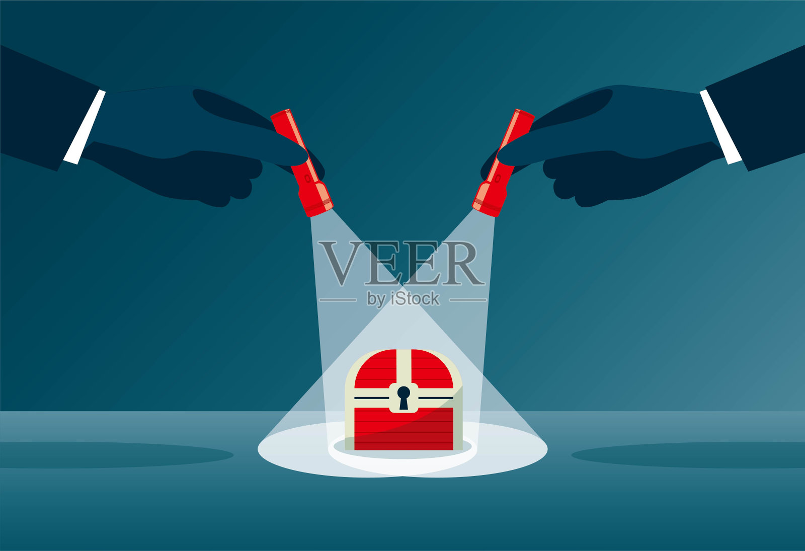 找到宝箱插画图片素材