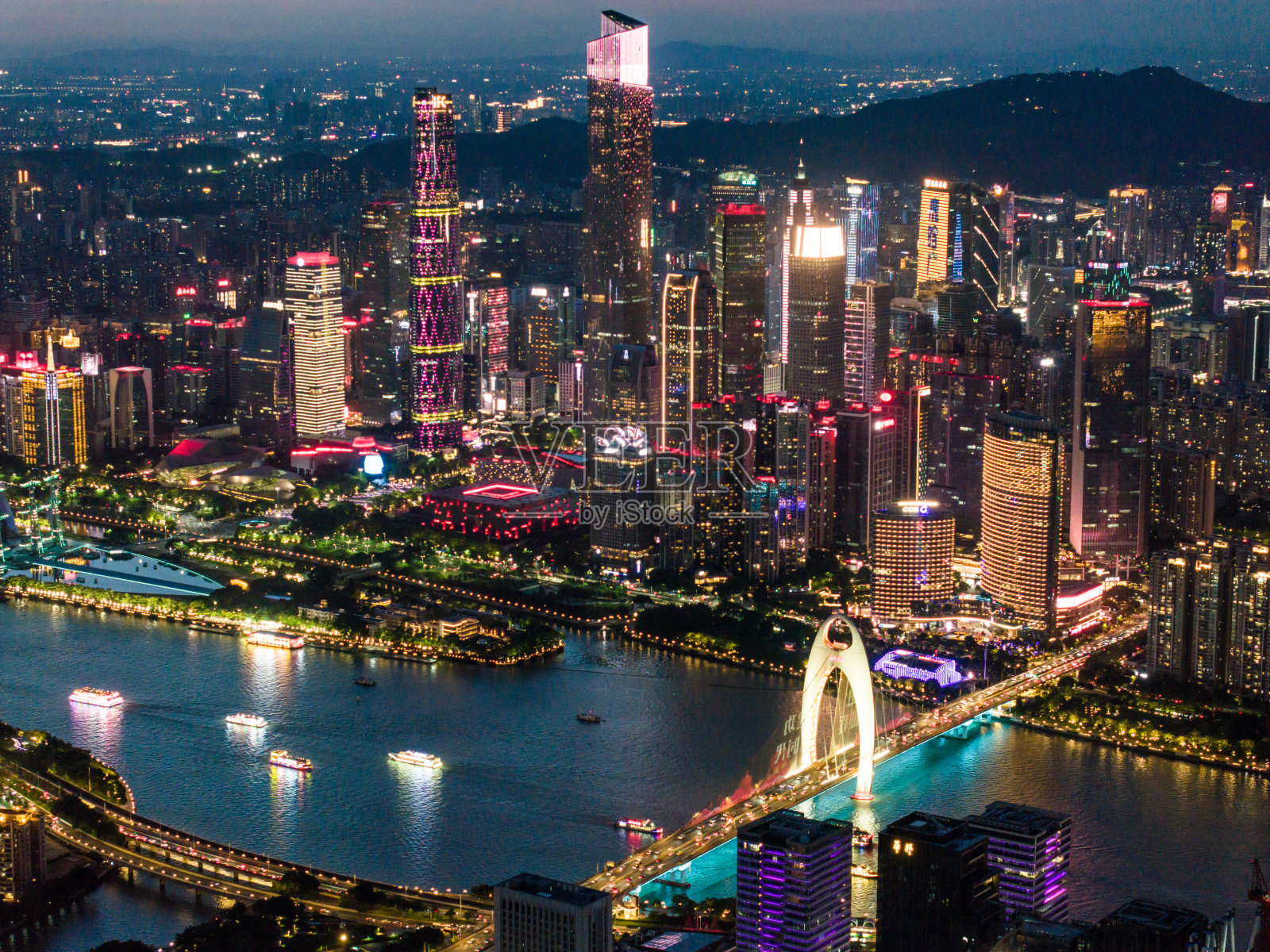 广州城市天际线照片摄影图片