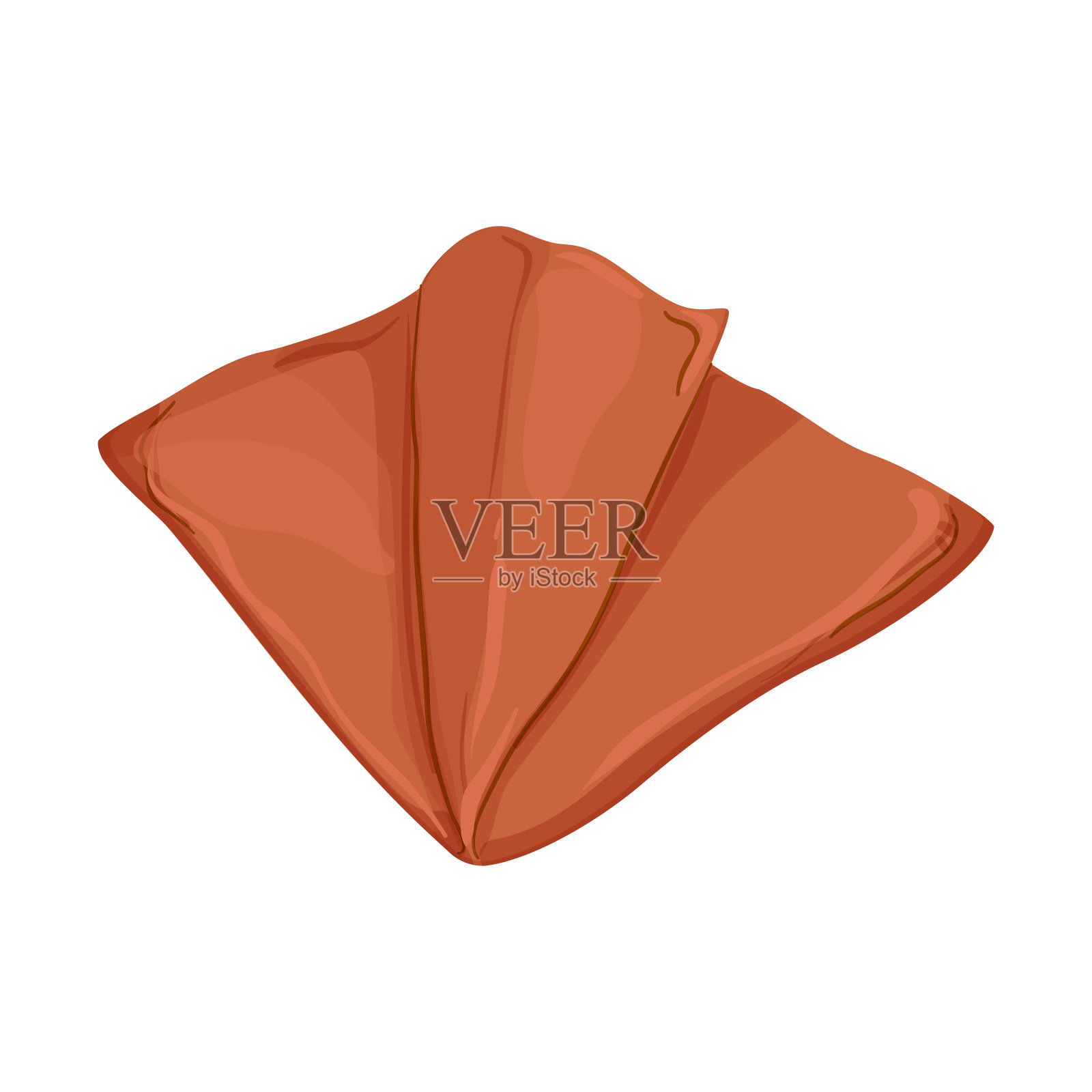 棉布手帕毛巾颜色图标矢量插图插画图片素材