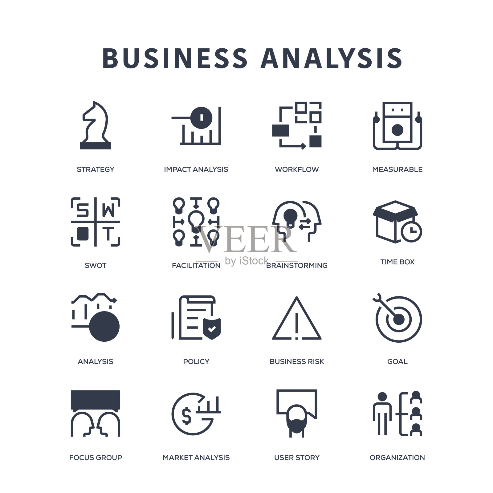 业务分析图标插画图片素材