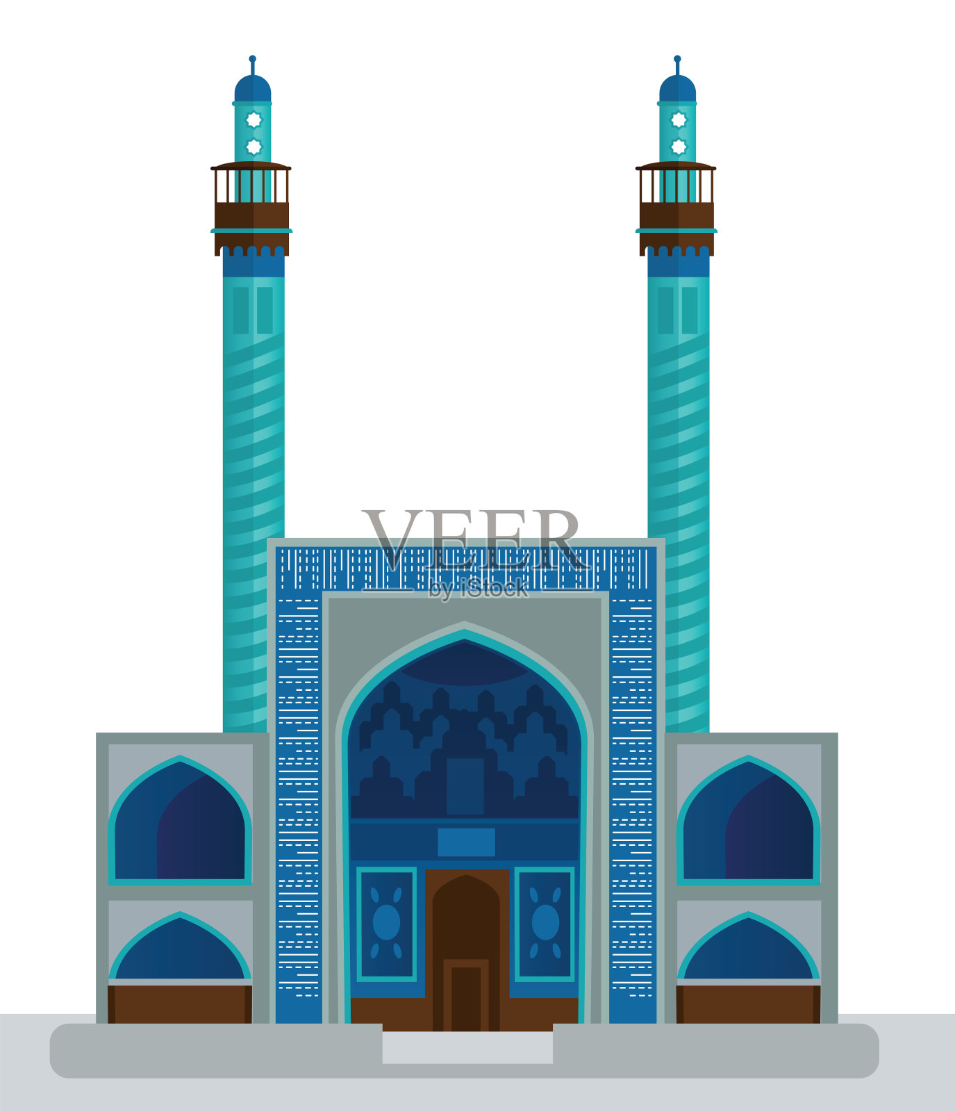 沙清真寺插画图片素材