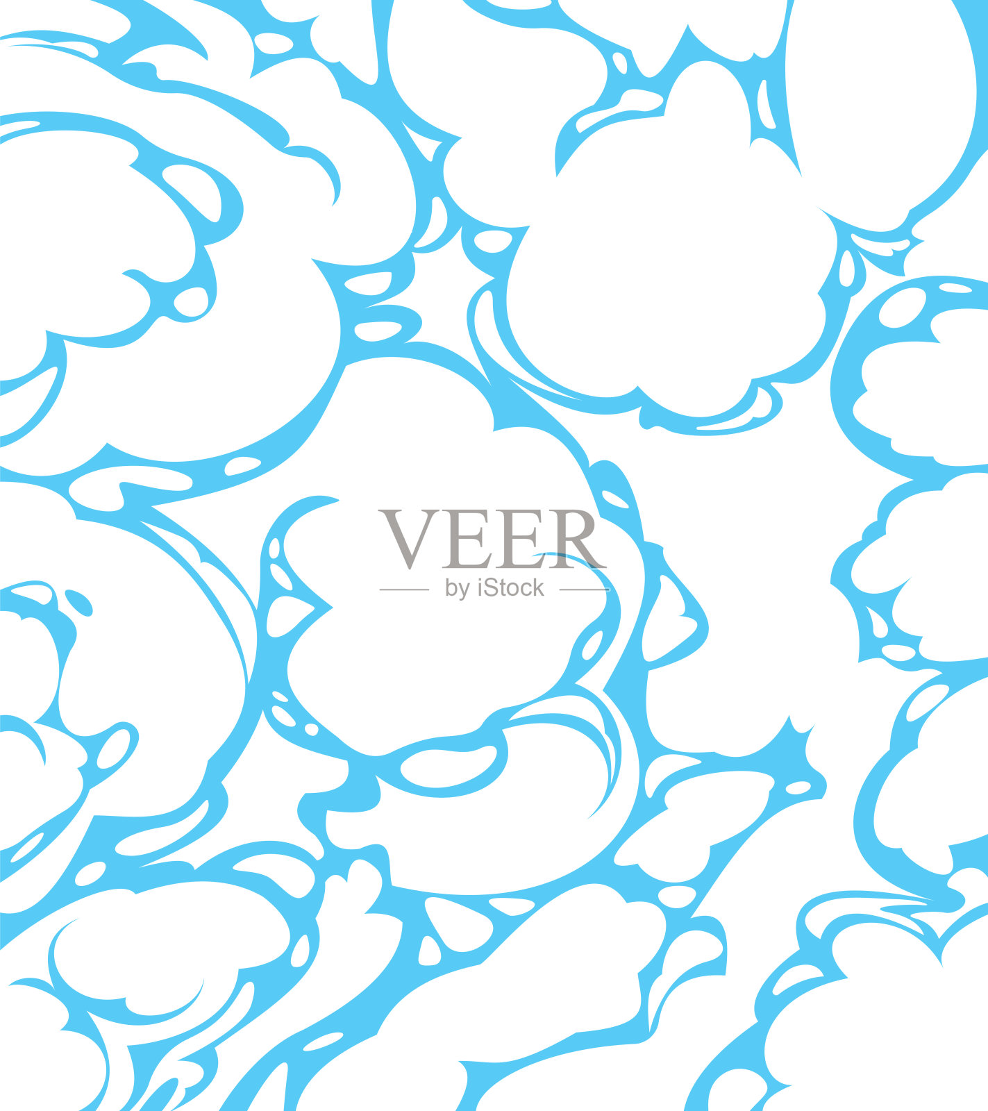 抽象的波浪曲线形状。插画图片素材