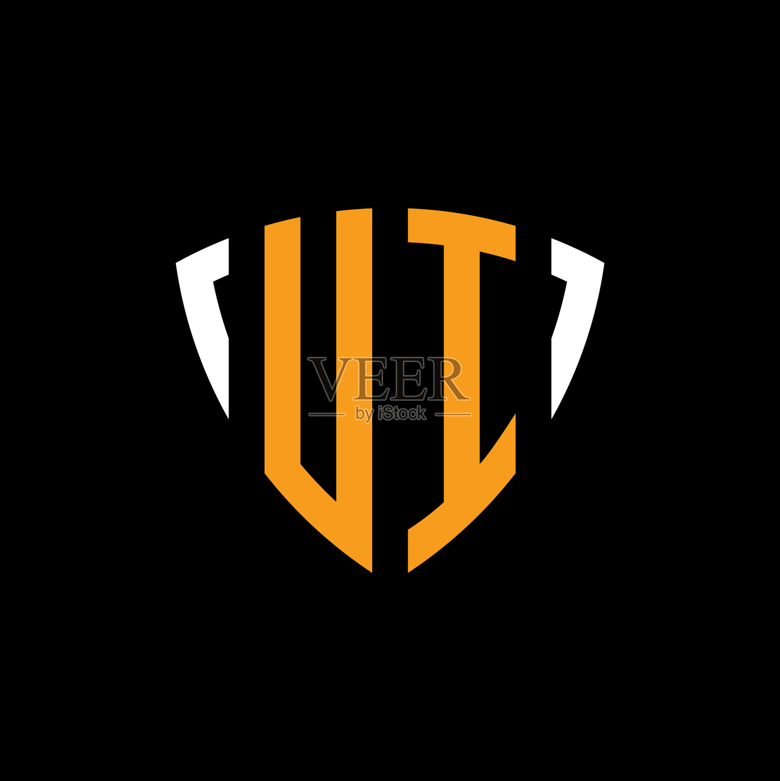 UI logo字母组合设计模板插画图片素材