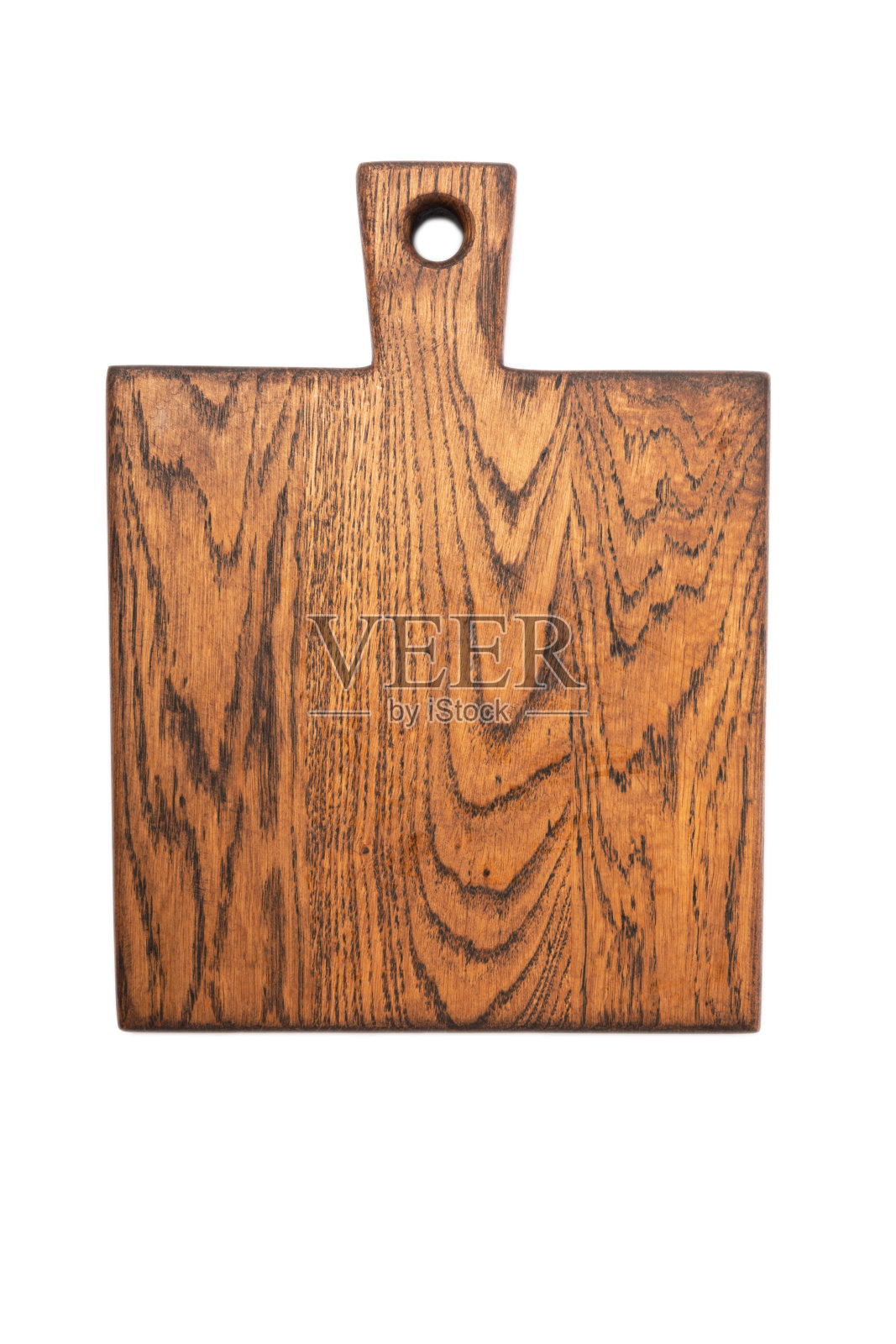 现代木制砧板隔离在白色背景。配方。厨房用具。照片摄影图片