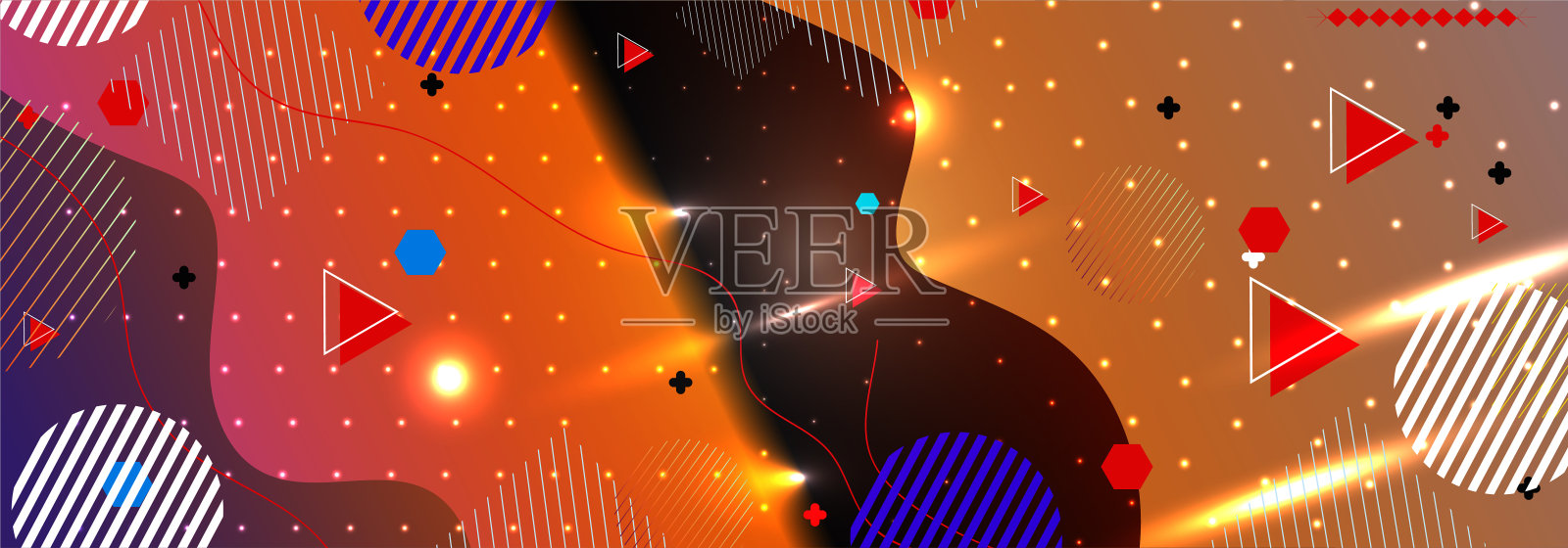 抽象背景与几何形状。最小的设计。矢量插图。插画图片素材