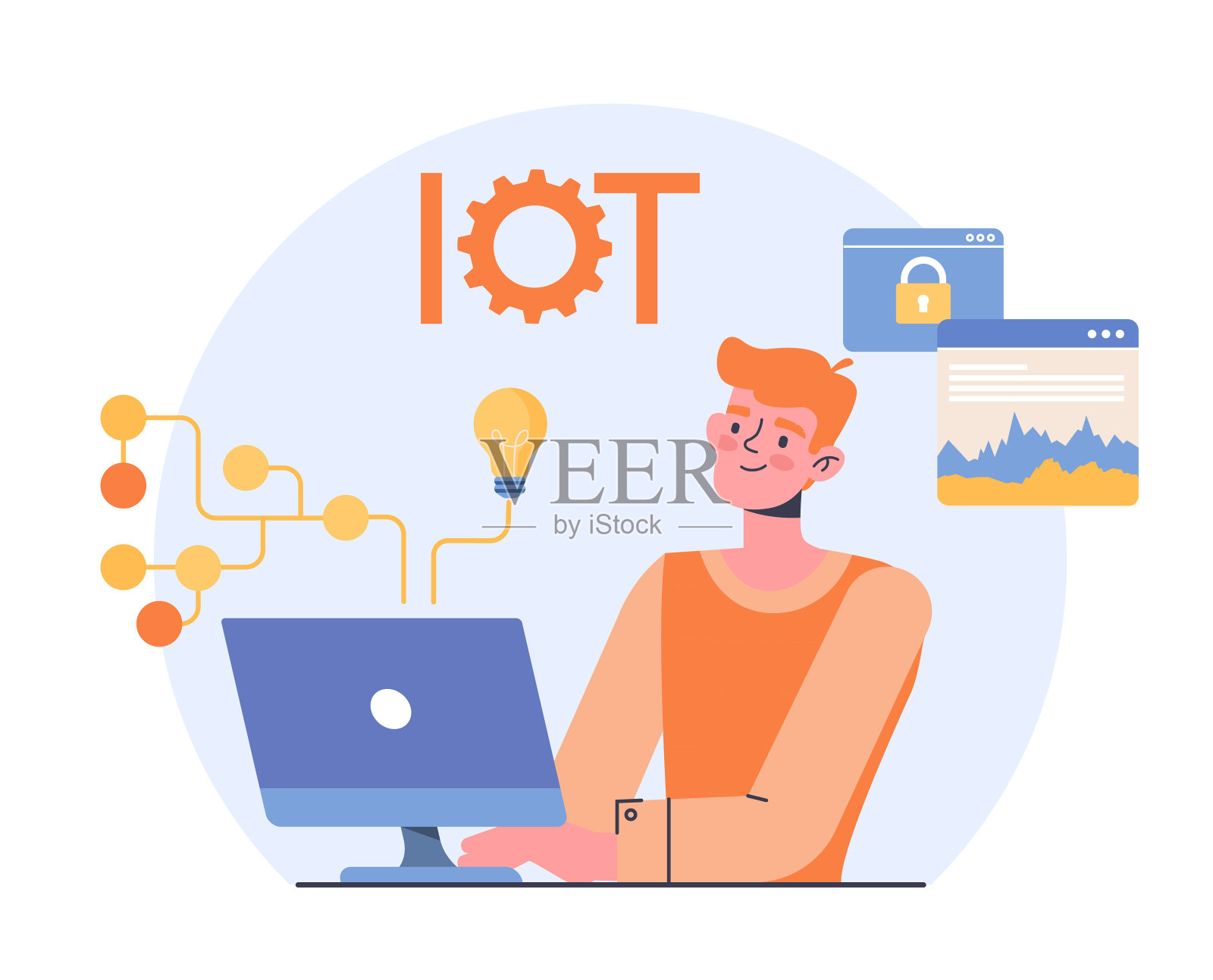 物联网矢量概念插画图片素材