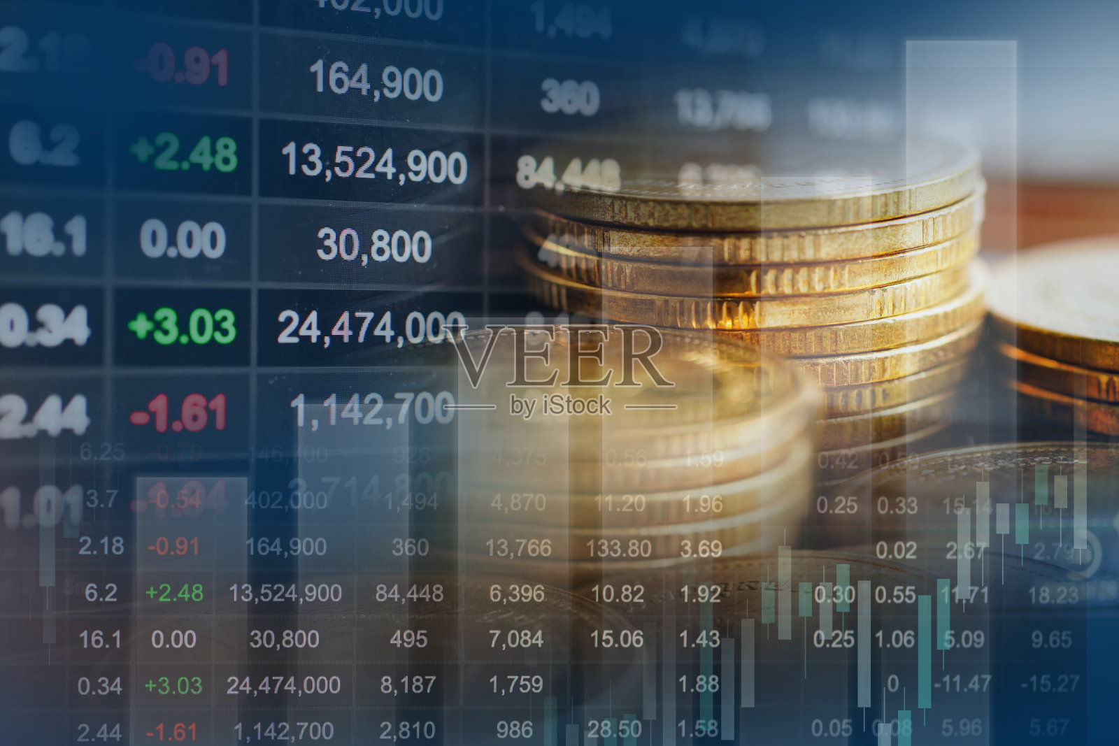 股市金融业务，经济走势图数字科技。照片摄影图片