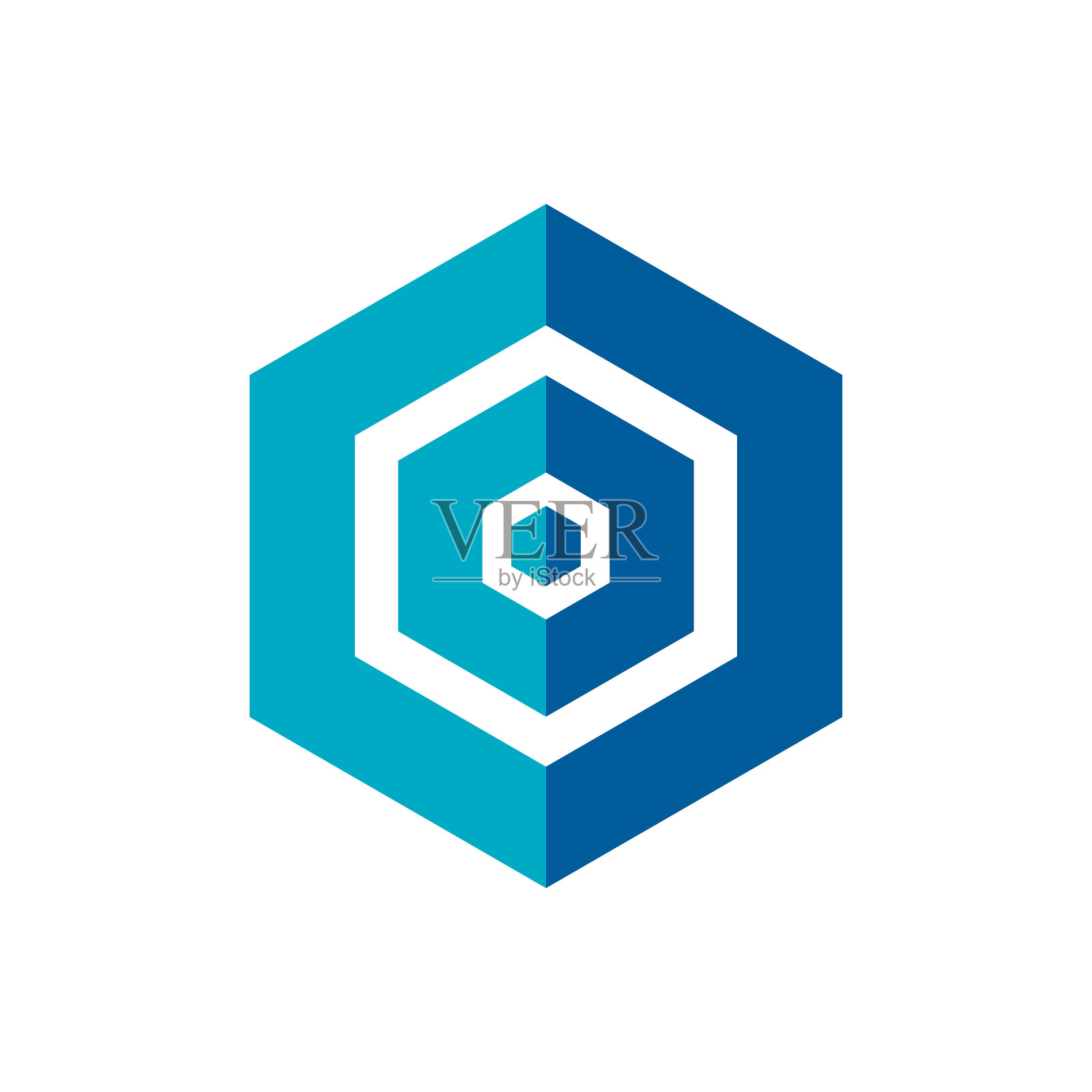 六角形的标志符号插画图片素材