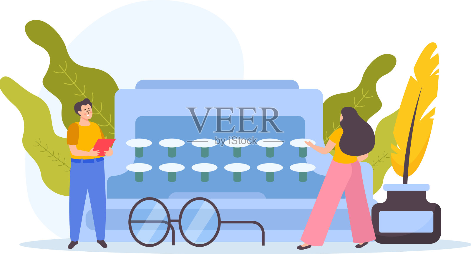 作家艺术家平面构图设计元素图片