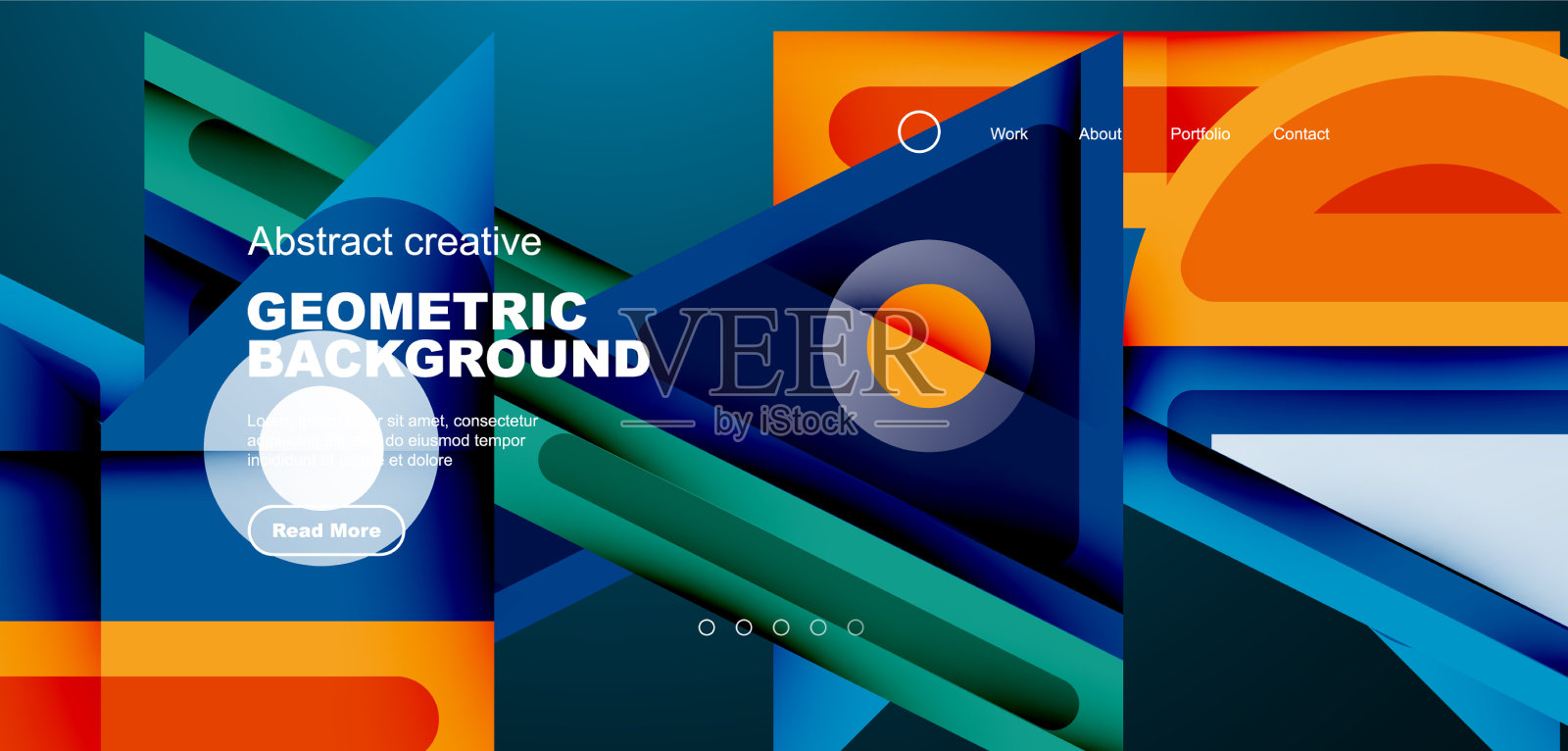 最小的登陆页几何形状业务插画图片素材