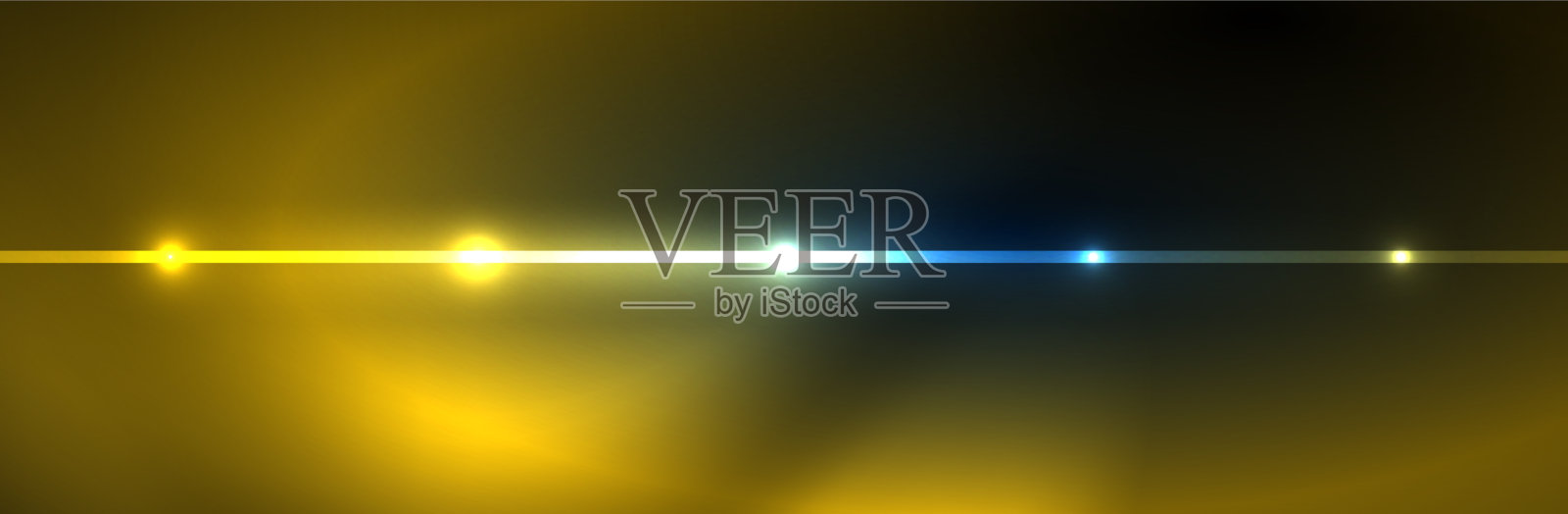 霓虹灯发光流体波线神奇能量空间插画图片素材