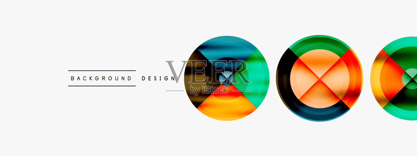 创意圆形几何抽象背景插画图片素材