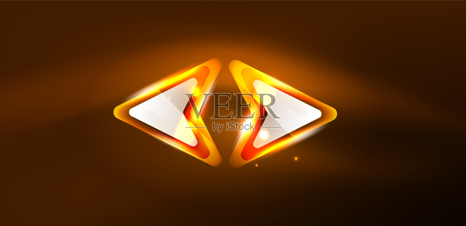 霓虹灯发光的高科技线条和箭头插画图片素材