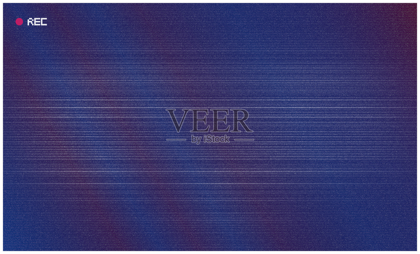 复古监控或VHS视频白噪声背景纹理与红色记录指示。复古水平扫描线与小插图边界。颓废的恐怖电影背景8k 16:9 3D渲染插画图片素材